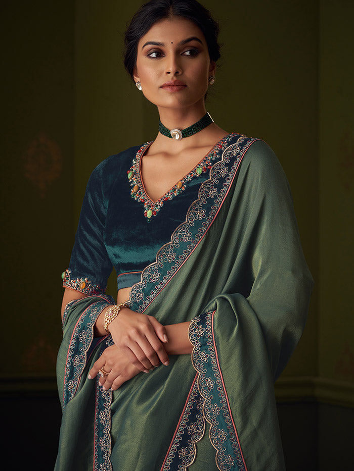 Alam Saree - Blue