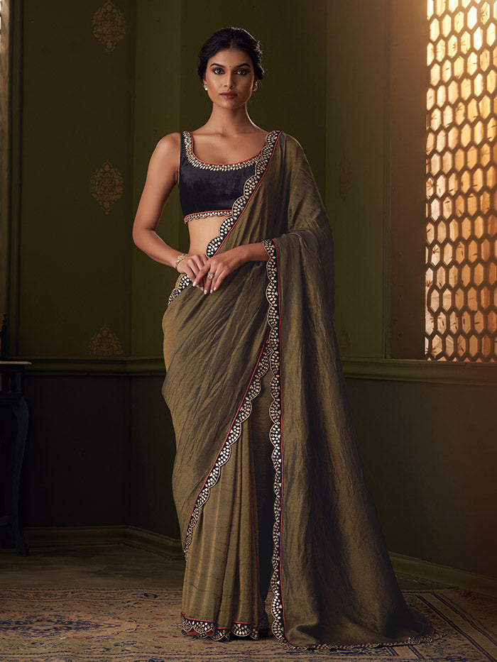 Alam Saree - Green