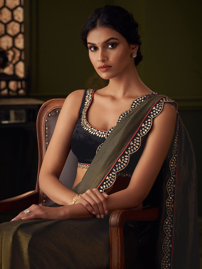 Alam Saree - Green