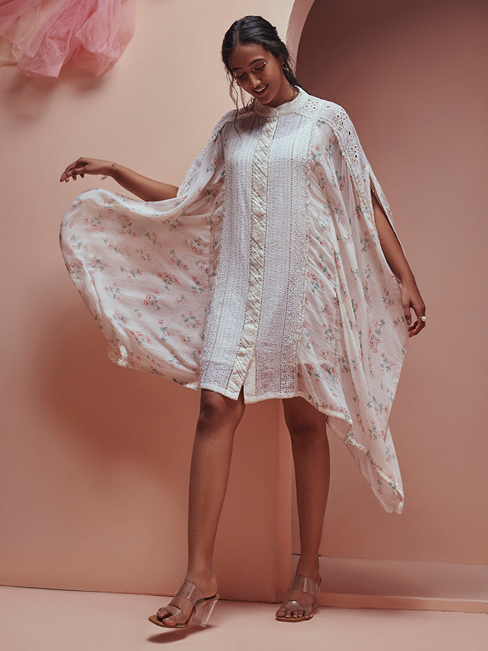 Frozen Off White Kaftan Dress