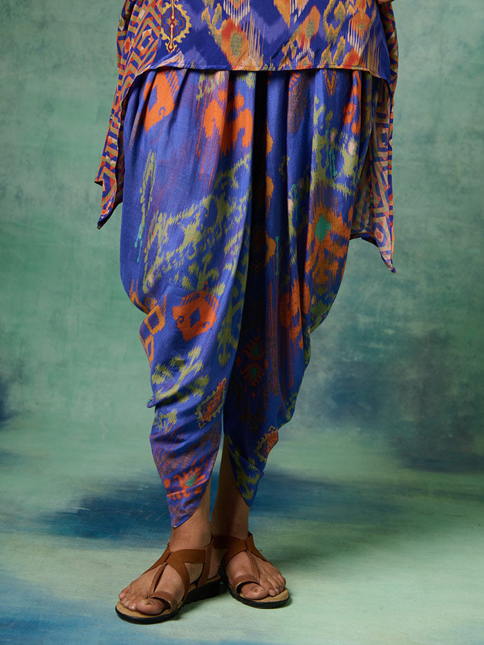 Blue Printed Saira Dhoti | Shop Saundh