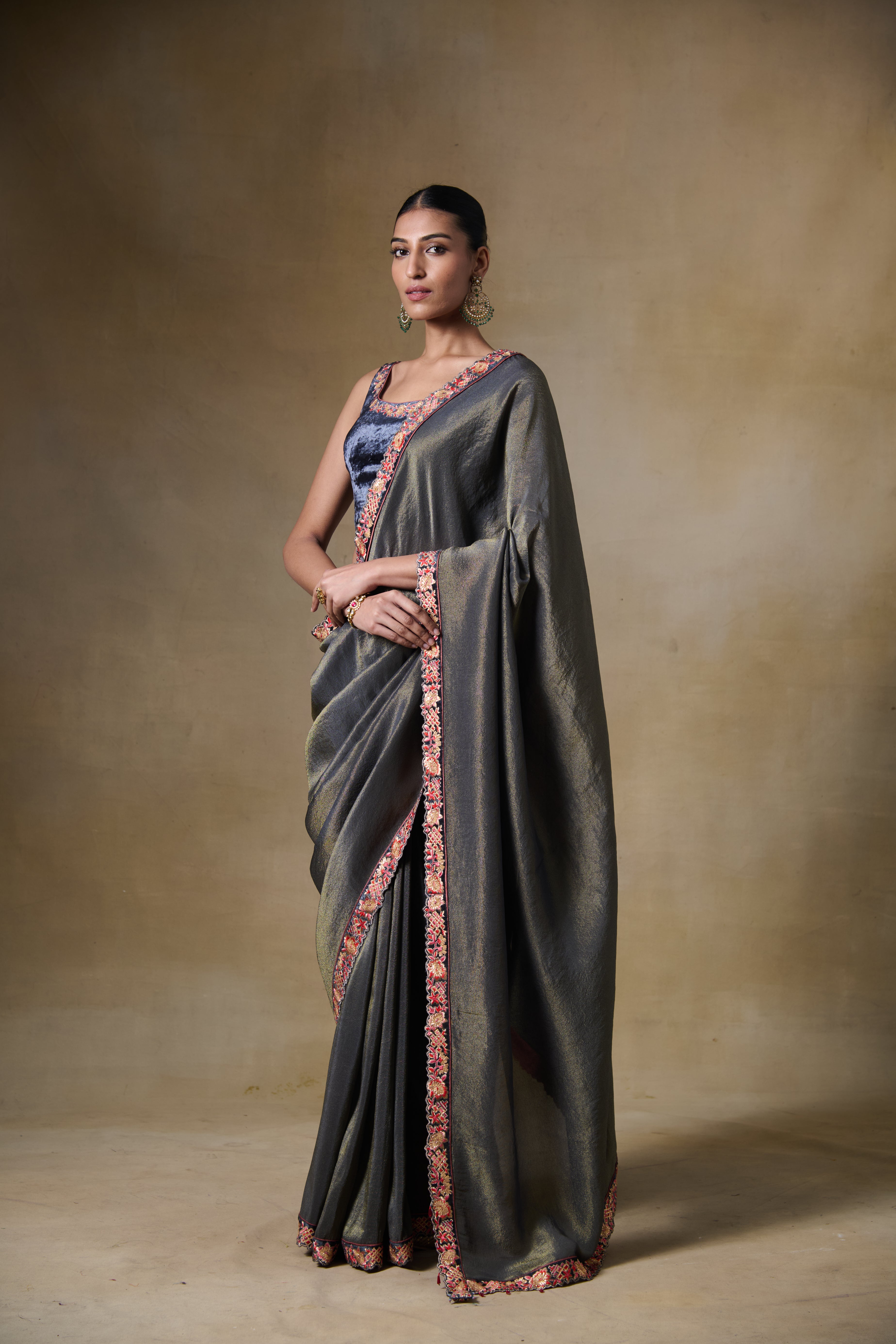 Alam Saree - Grey