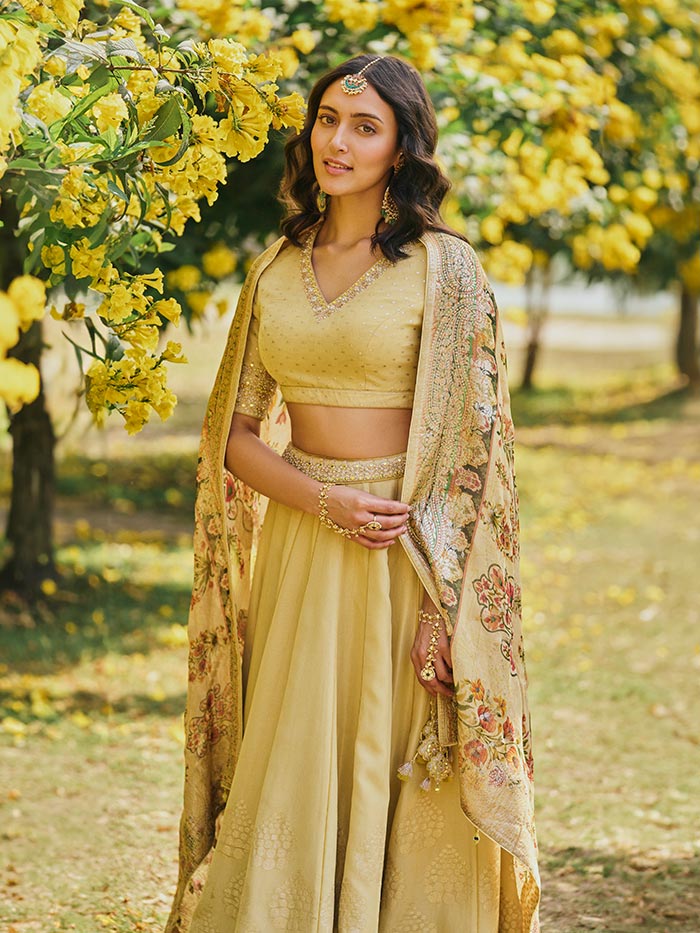 Dua Lehenga Set - Yellow