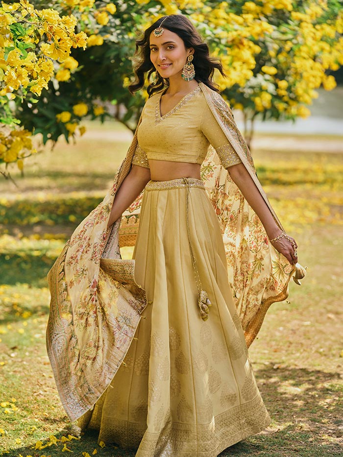 Dua Lehenga Set - Yellow