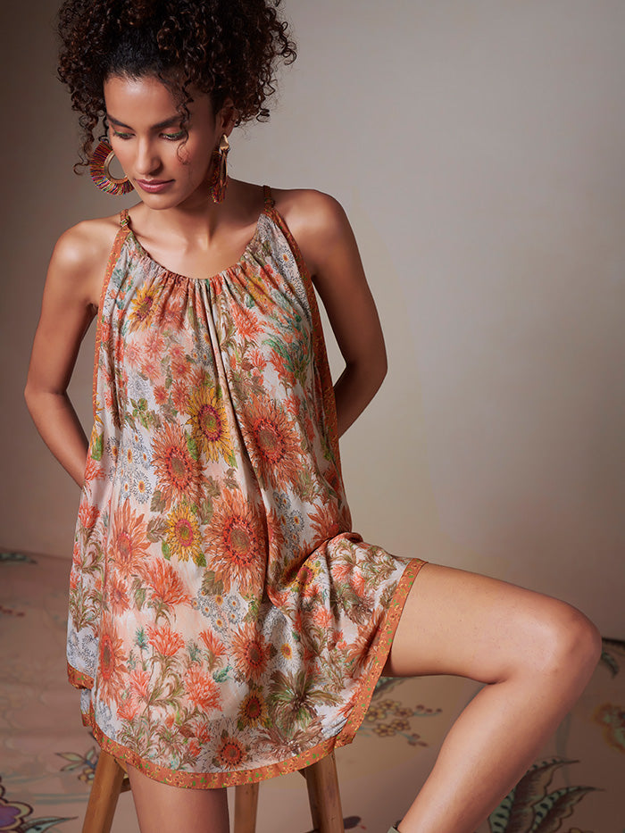 Mirasol Top - Cream & Rust