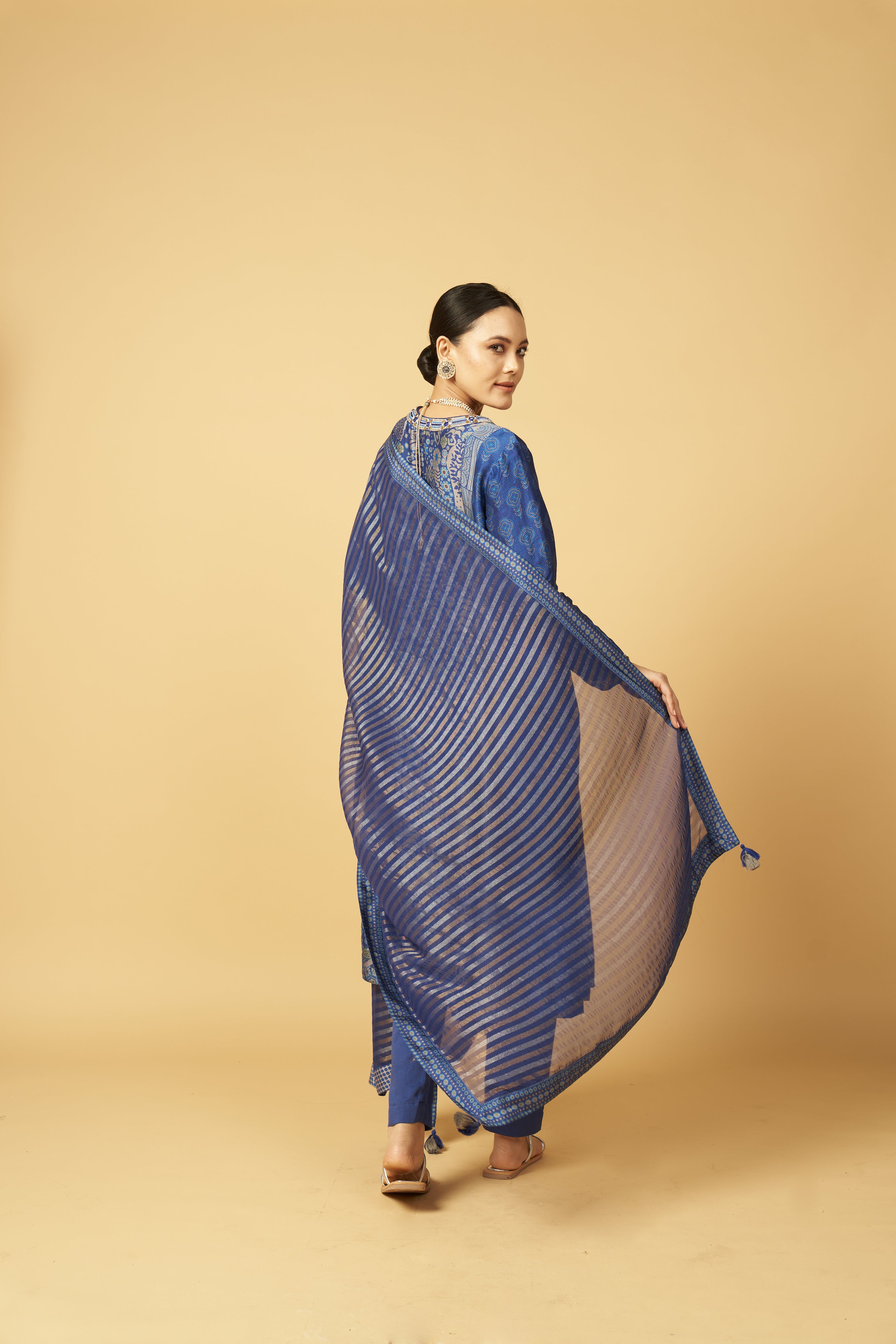 Payal Kurta Set with Dupatta - Blue