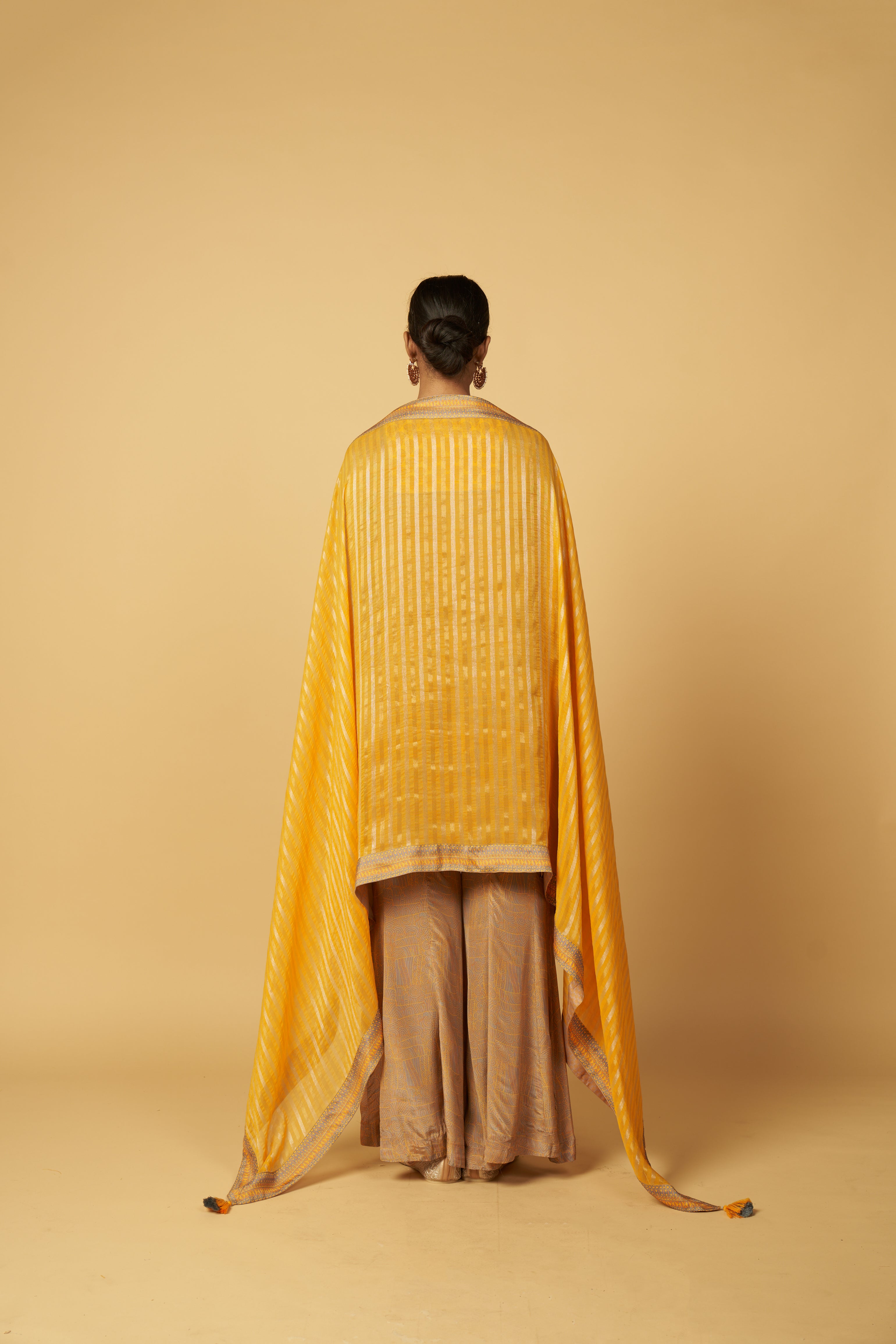 Kavrin Kurta Set with Dupatta - Yellow