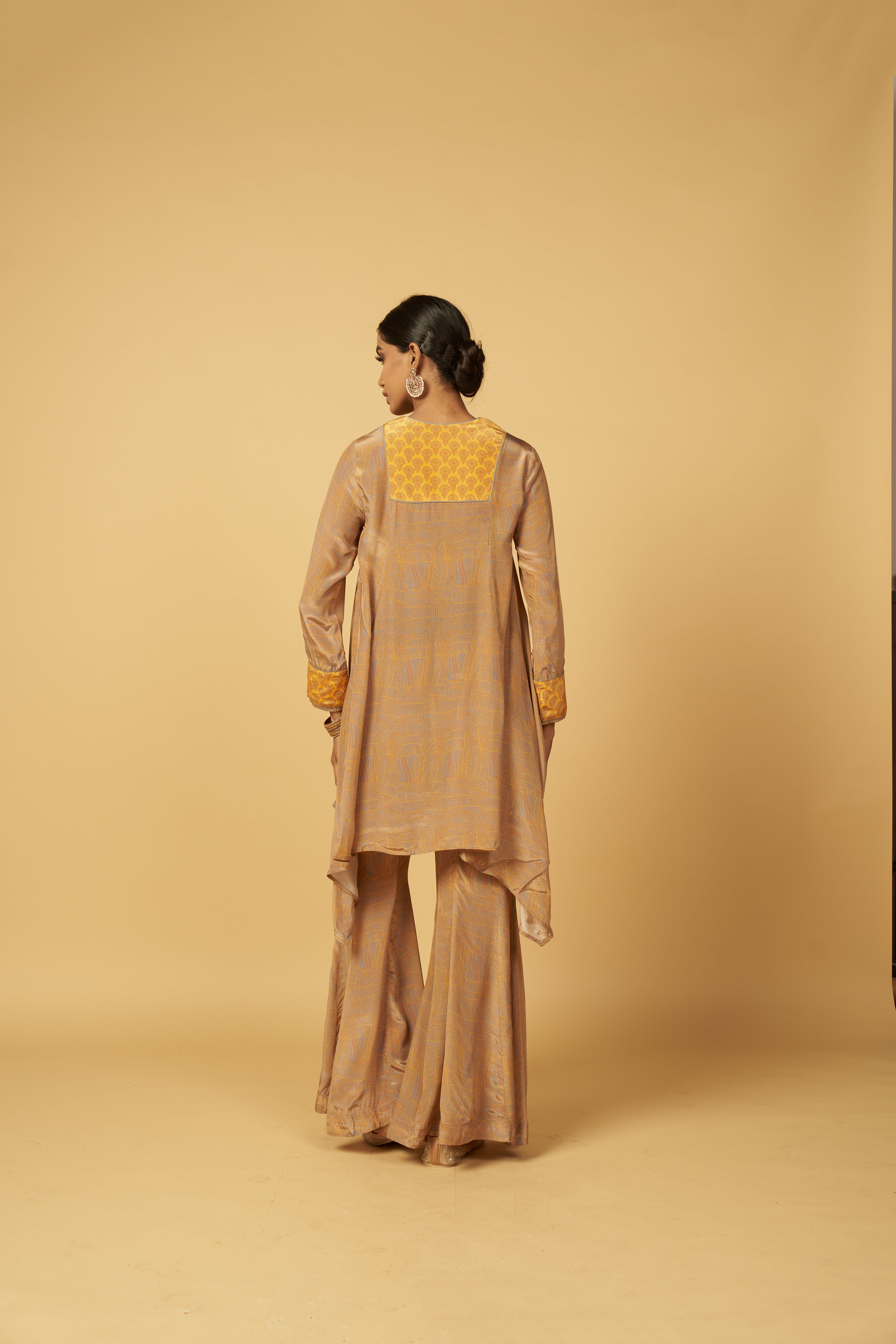 Kavrin Kurta Set with Dupatta - Yellow