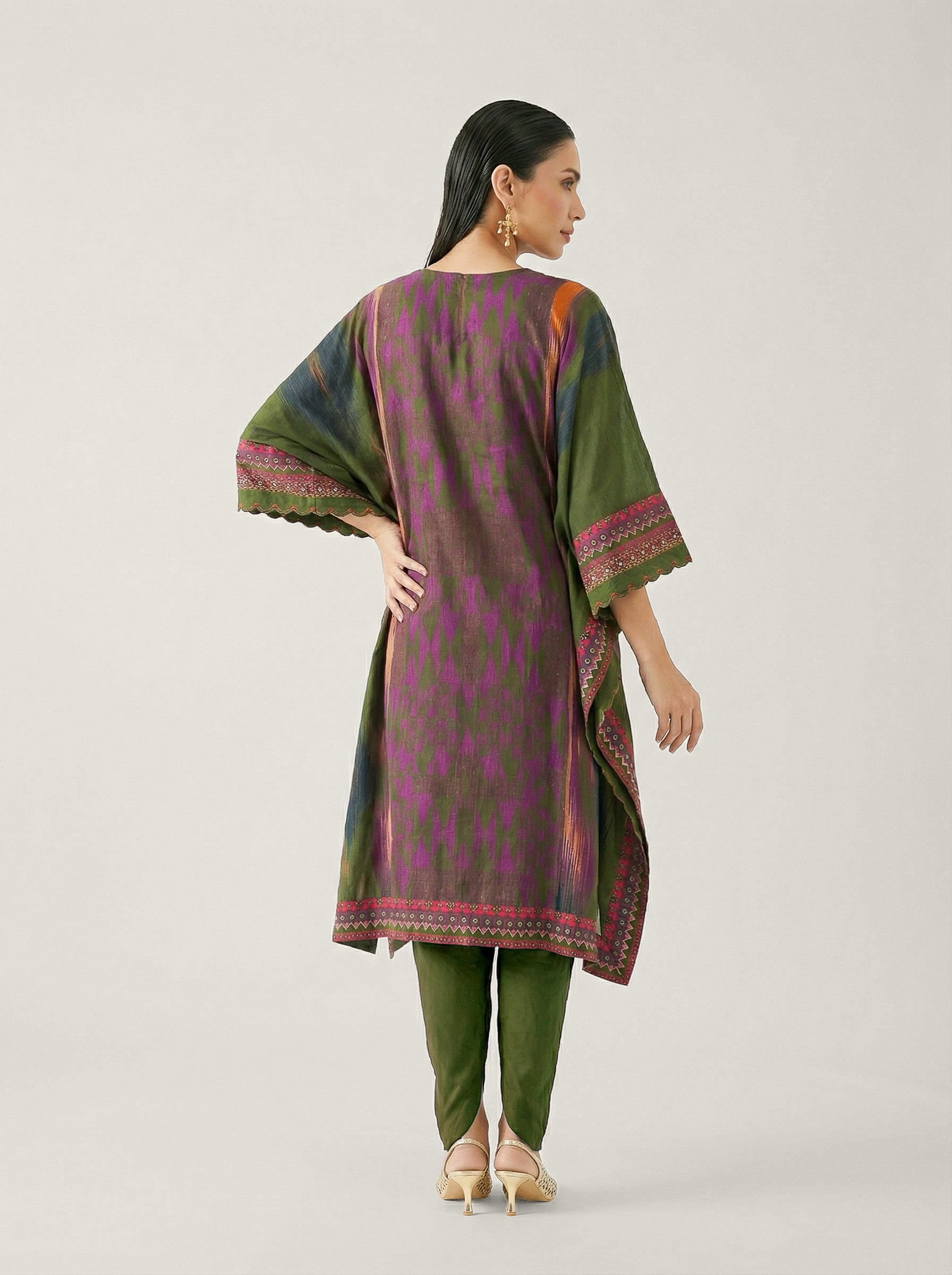 Zariah Kaftan Set Olive Green
