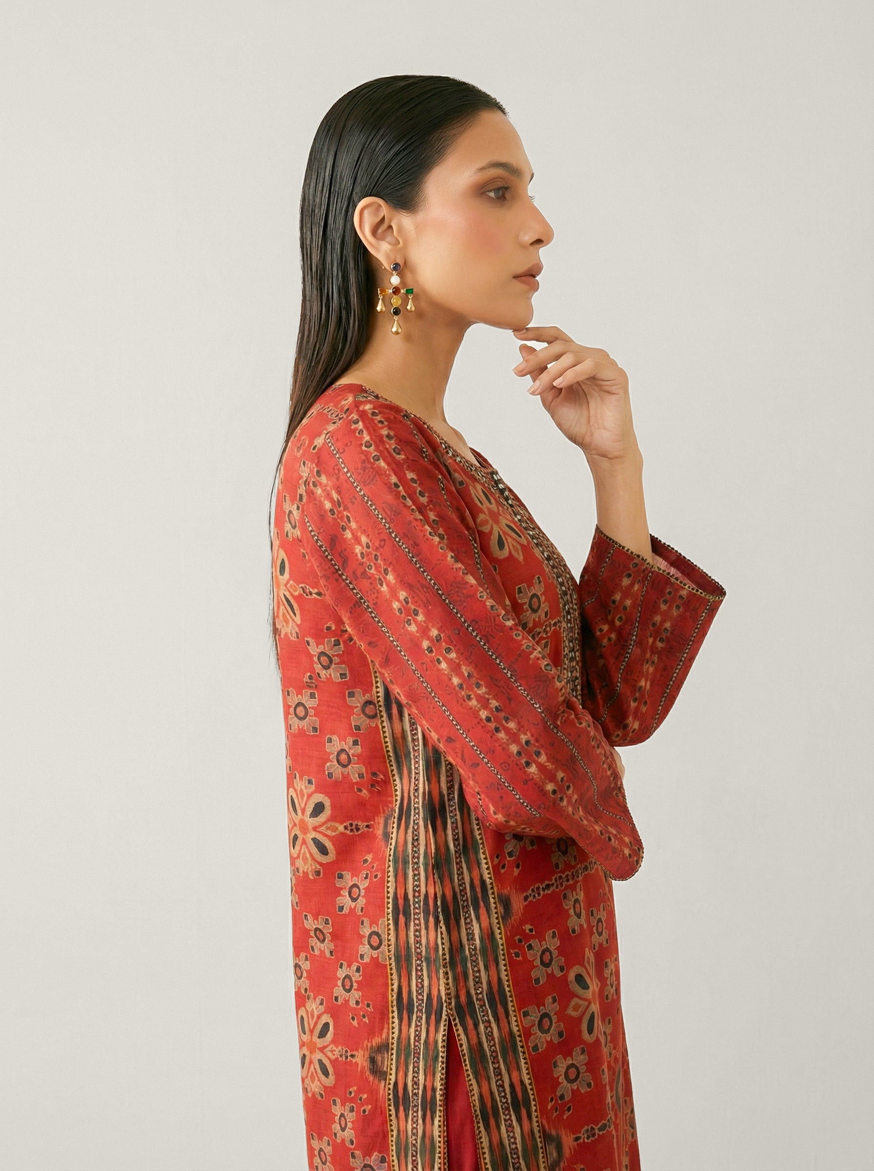 Vireya Kurta Set - Red