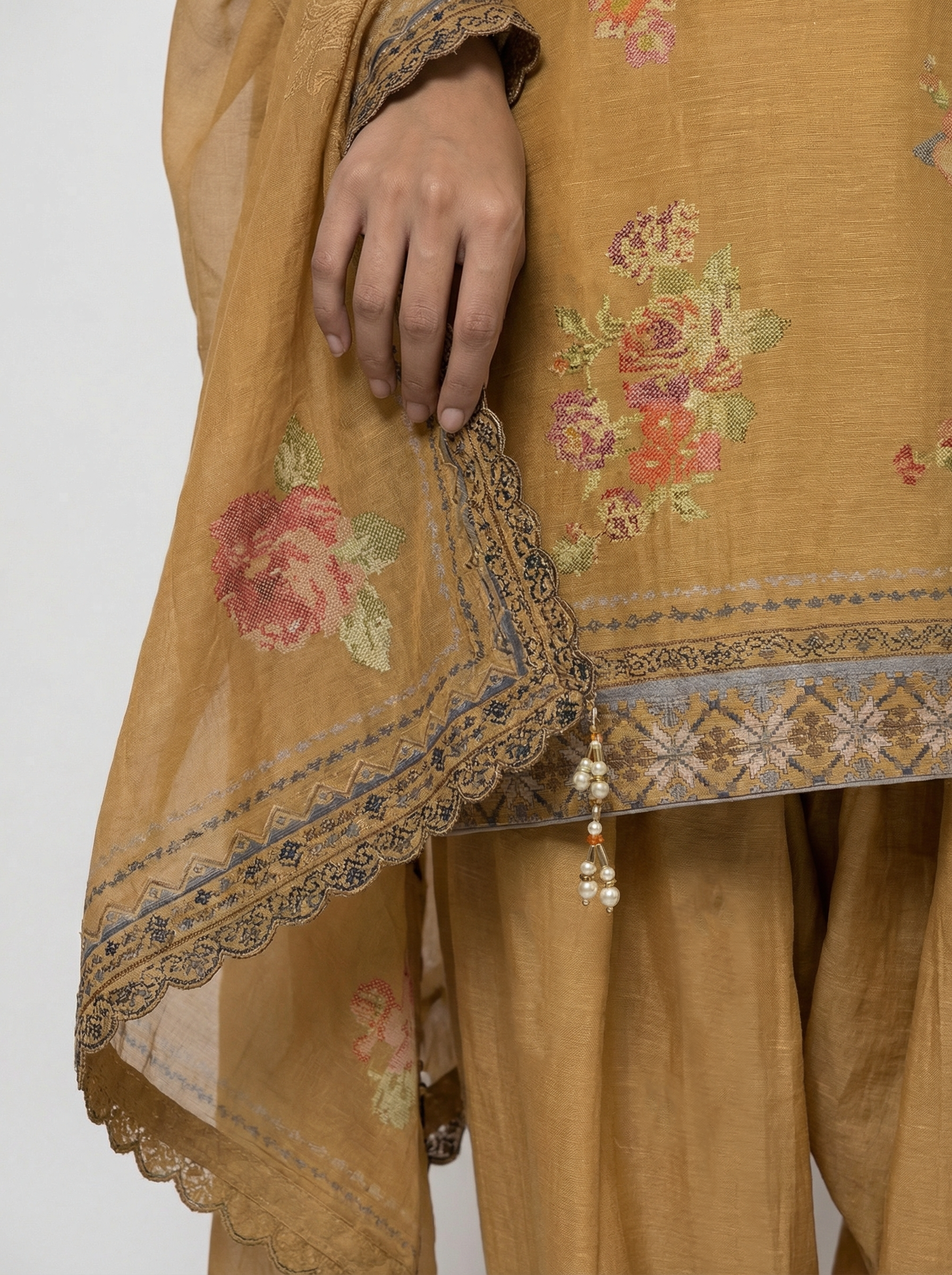 Kashni kurta set - Beige