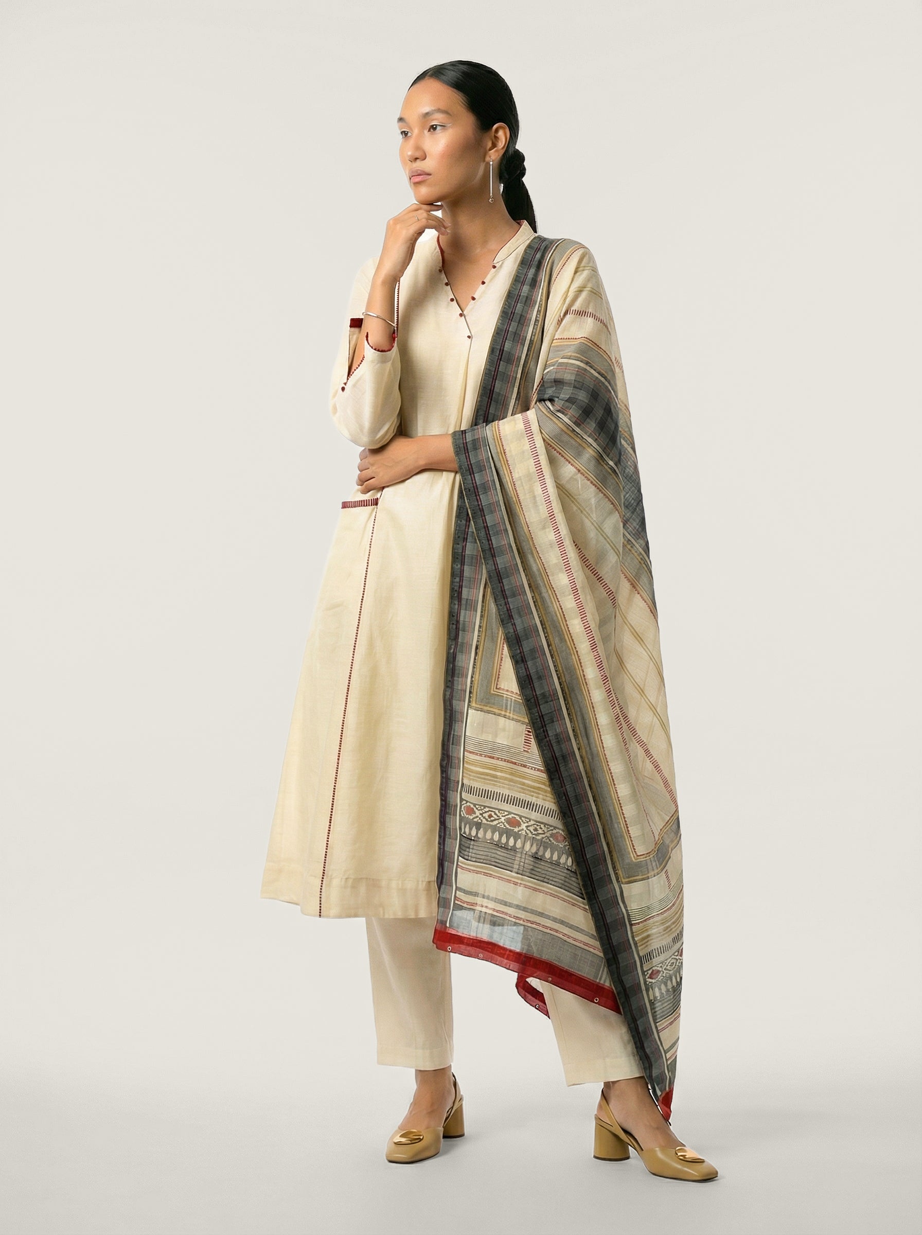 Pearl Kurta Set - White