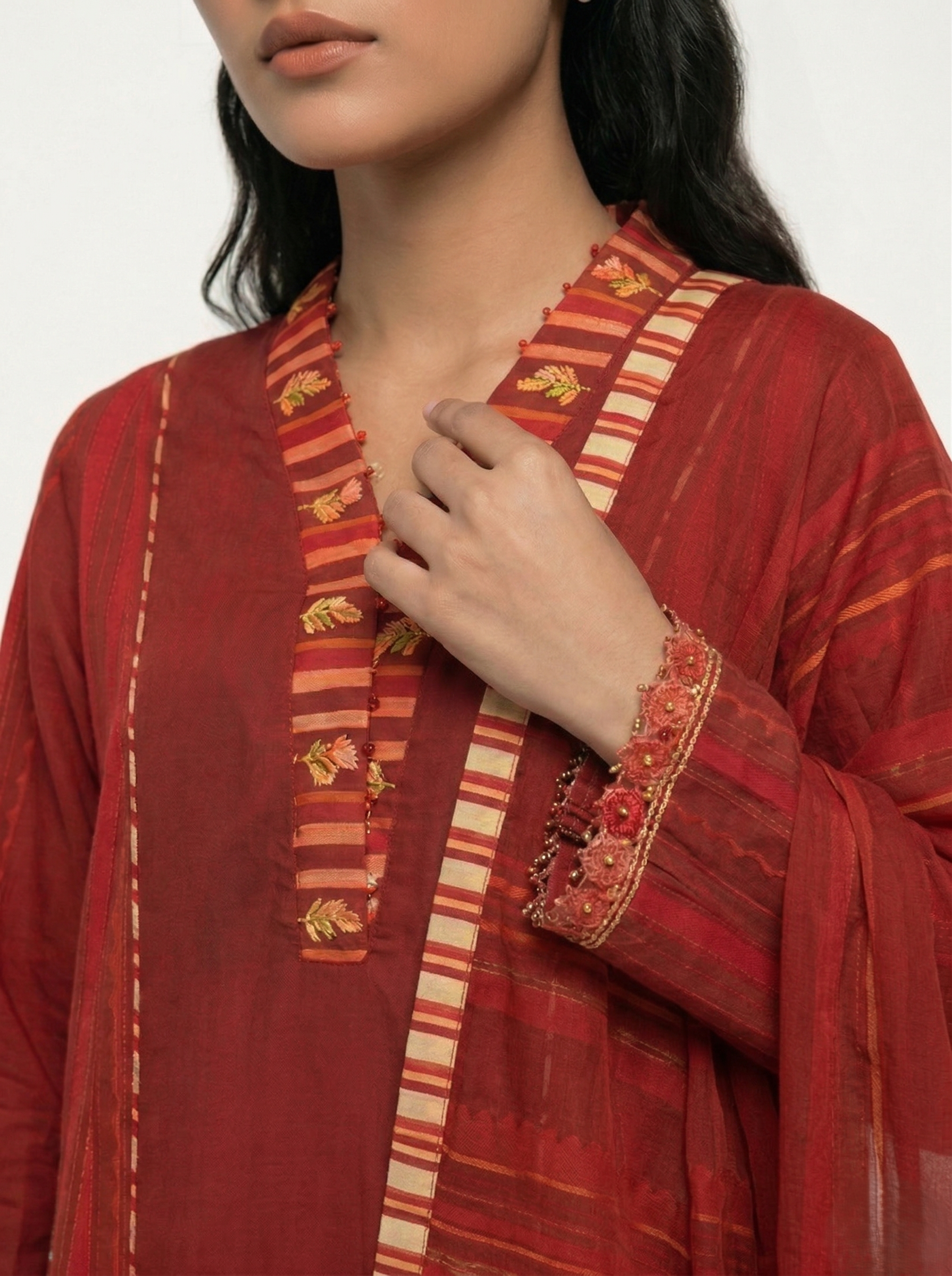 Mizaaj kurta set - Red
