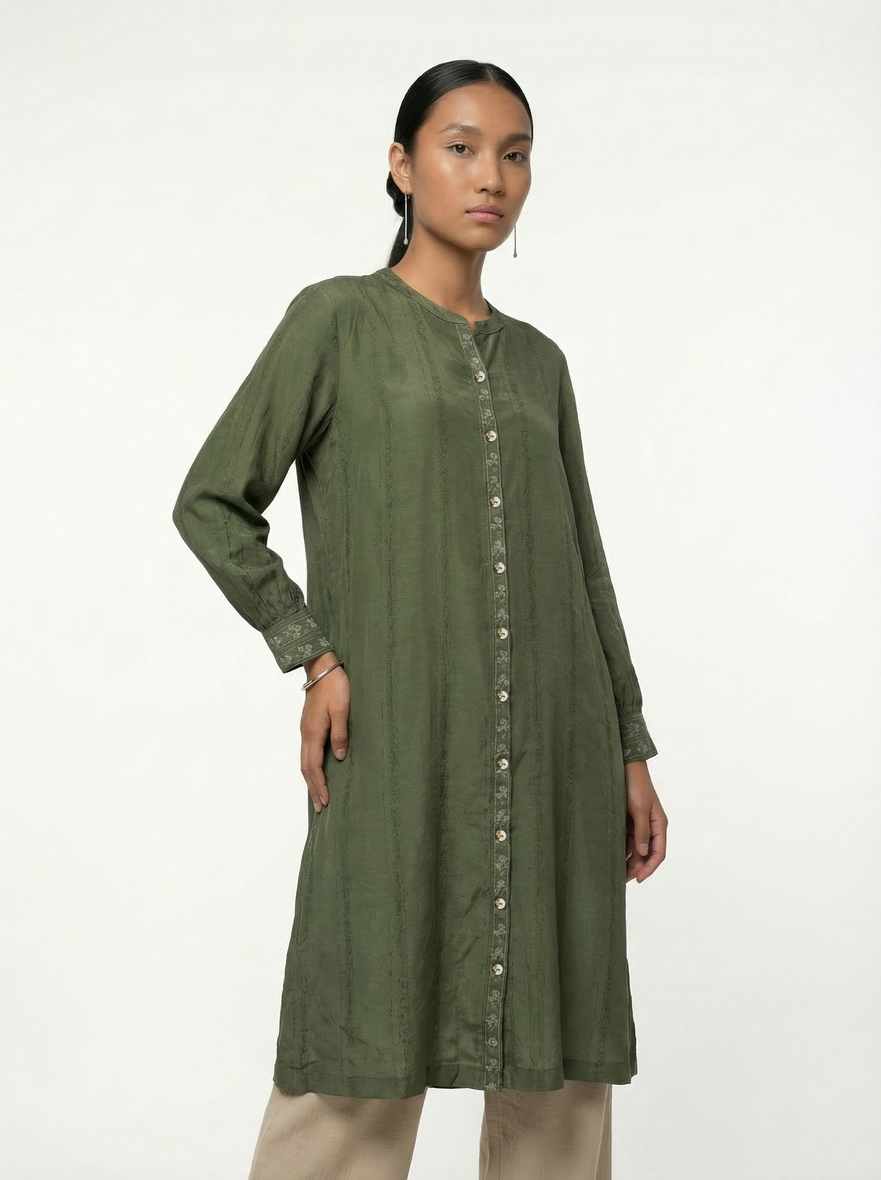 slim fit dress slacks Eleanor Green Tunic Dress main image 1