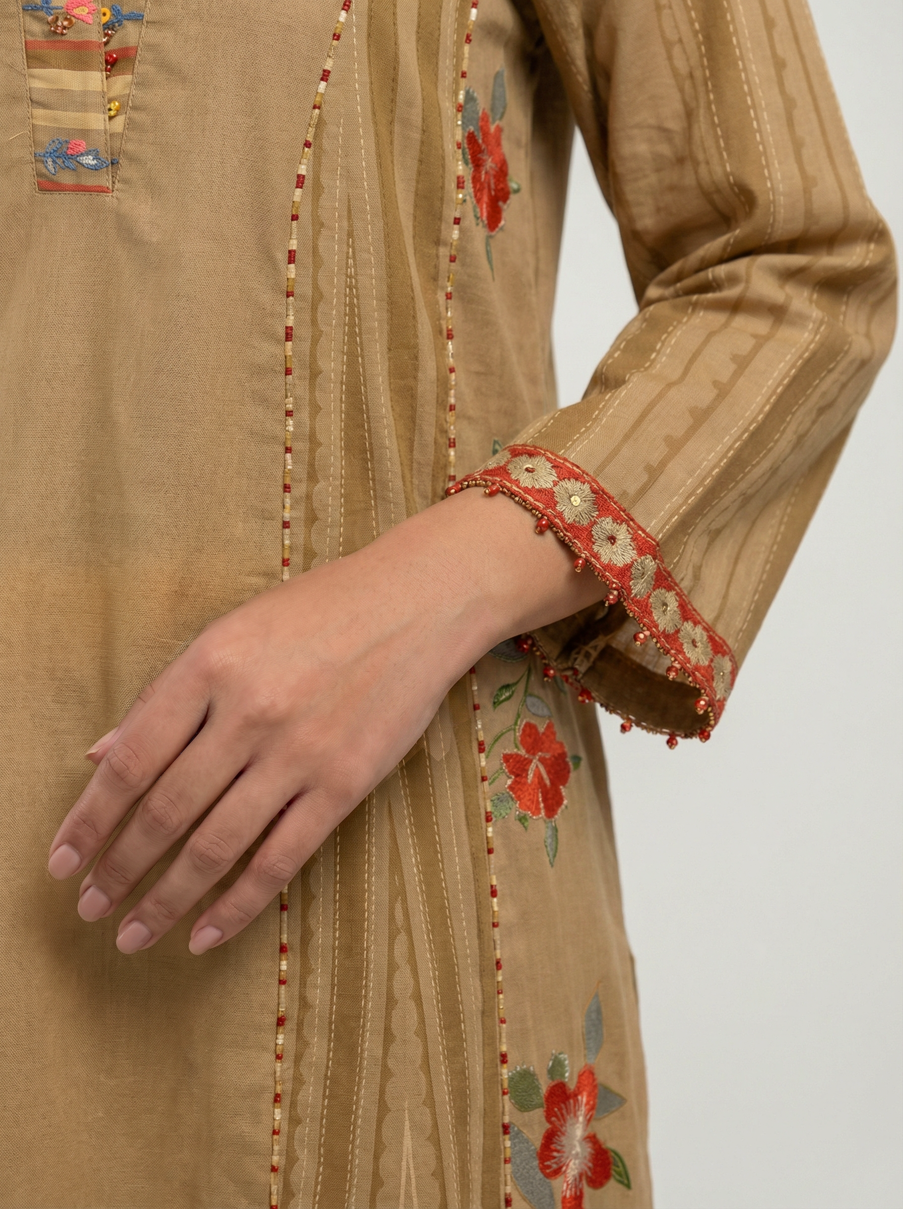 Mizaaj kurta set - Beige