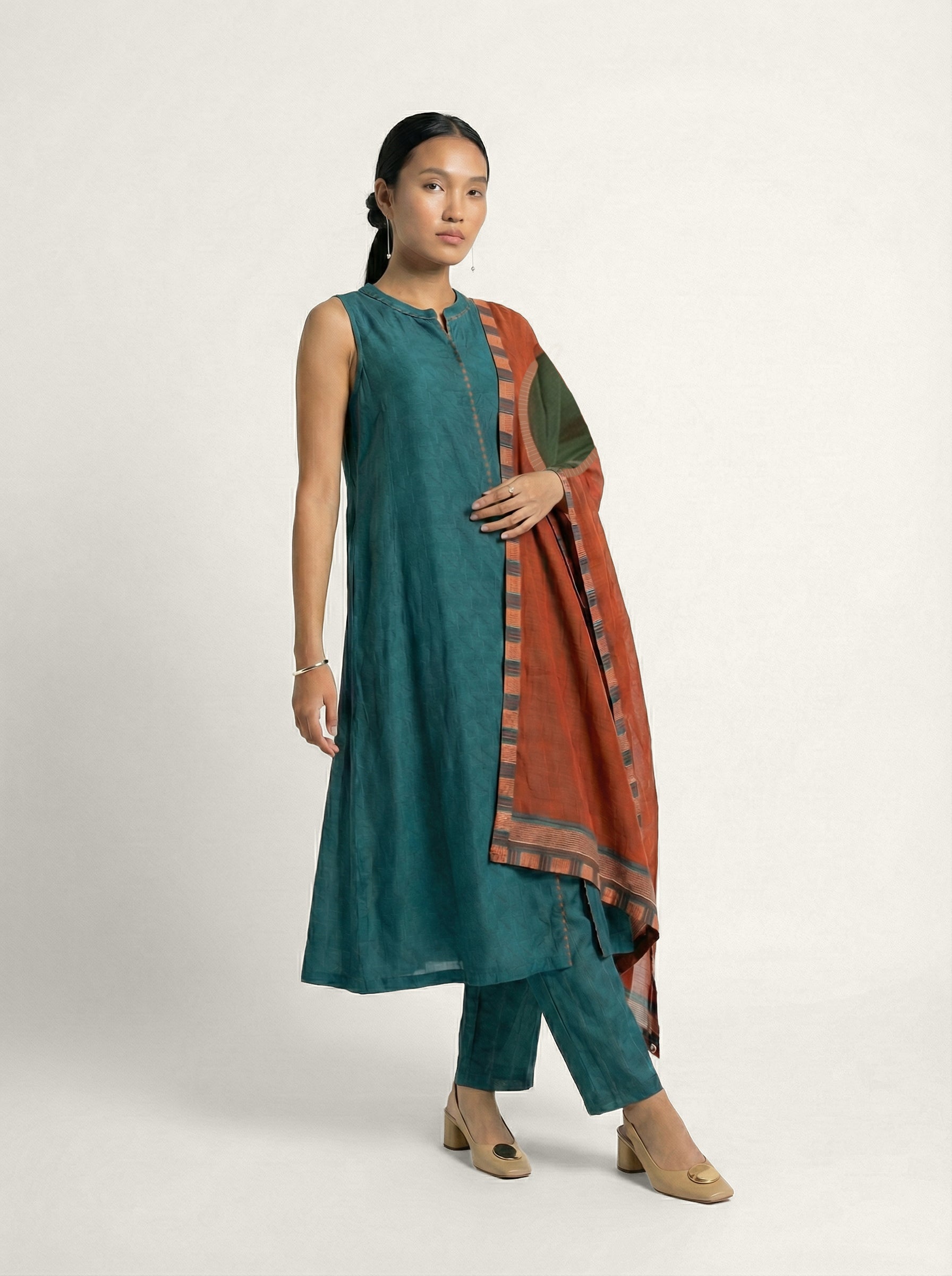 Teal Balance Kurta Set - Teal