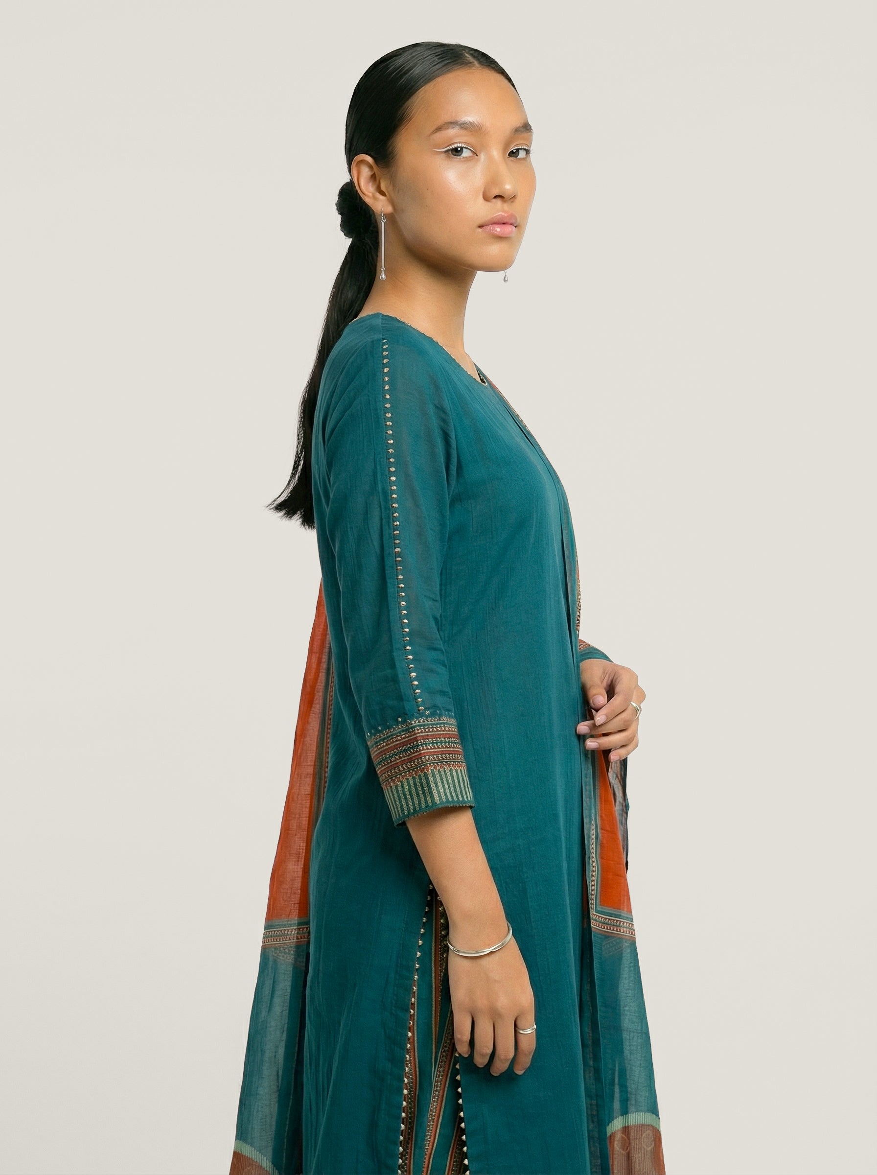 Boardroom Kurta Set - Teal