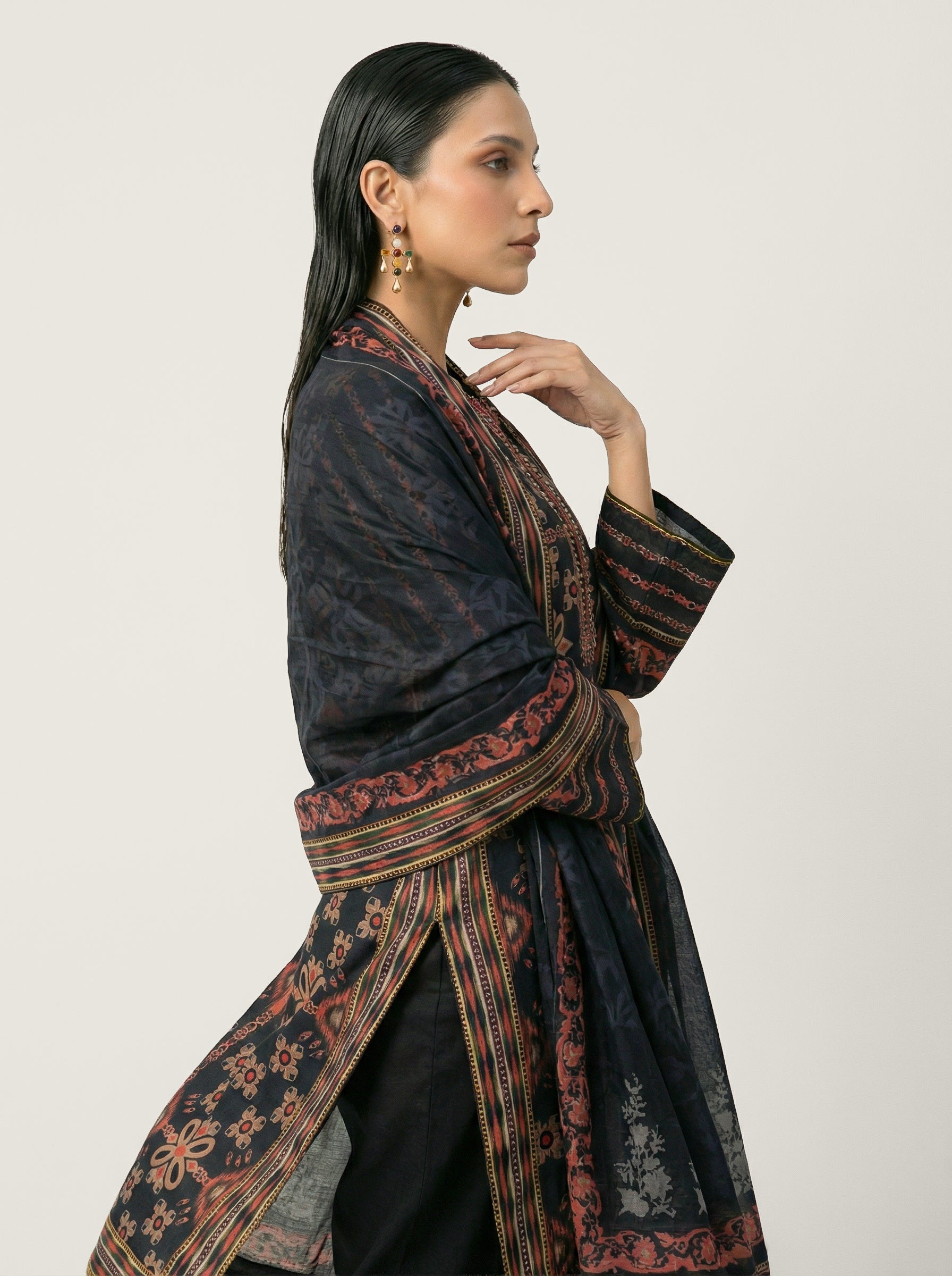 Vireya Kurta Set - Black