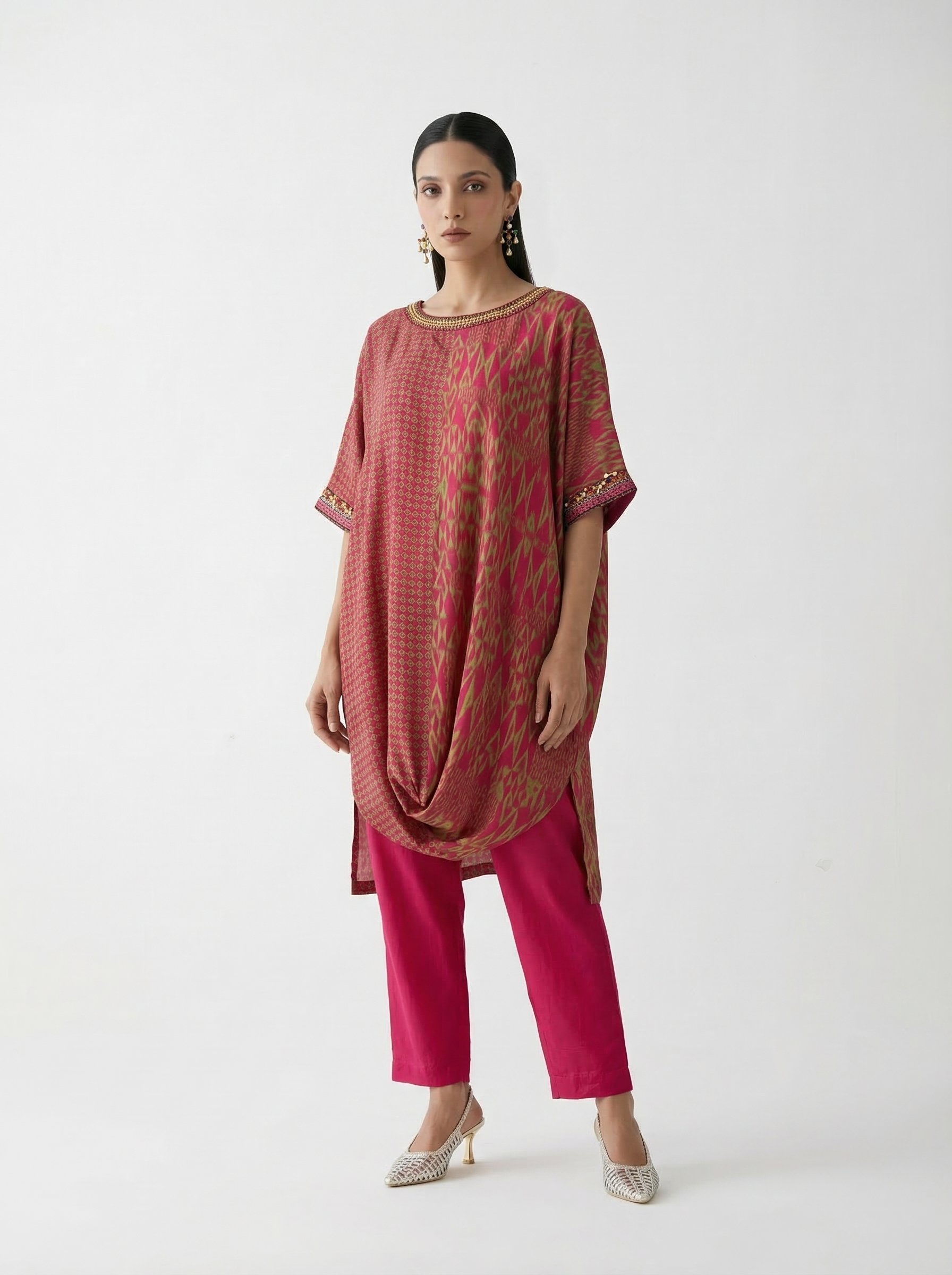 Rishaya Kurta Set - Pink