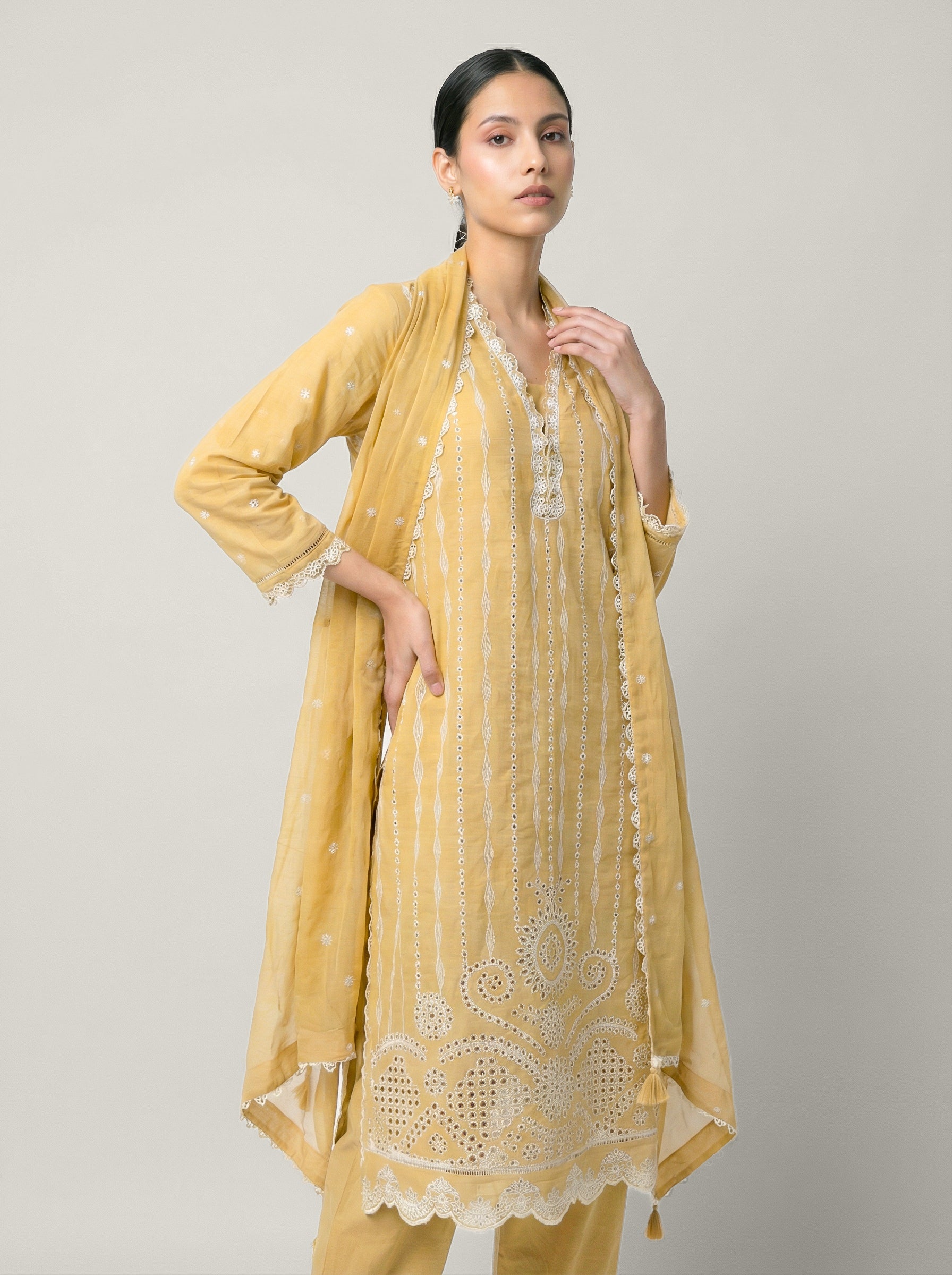 Nairiti Kurta Set - Ochre