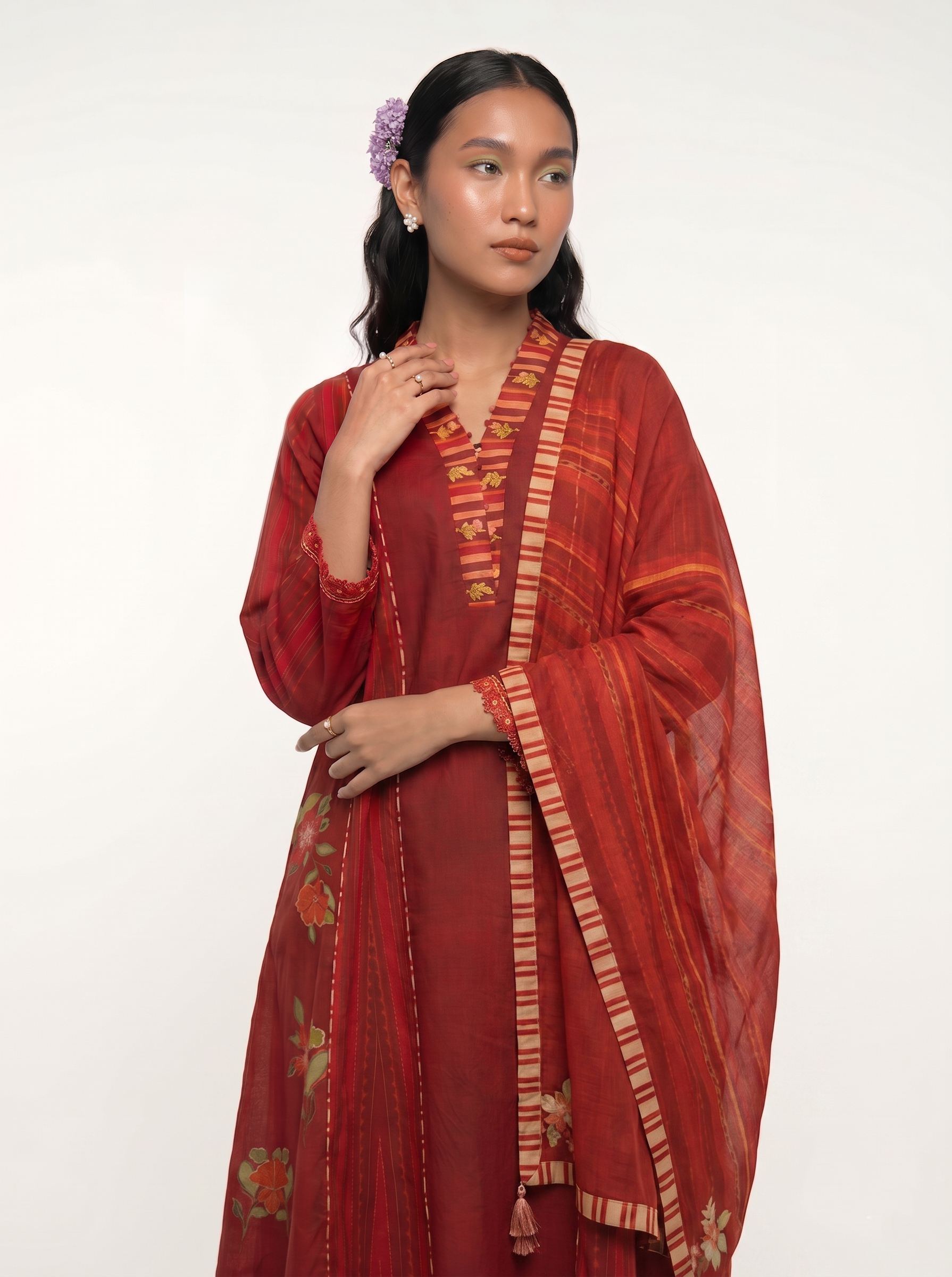 Mizaaj kurta set - Red