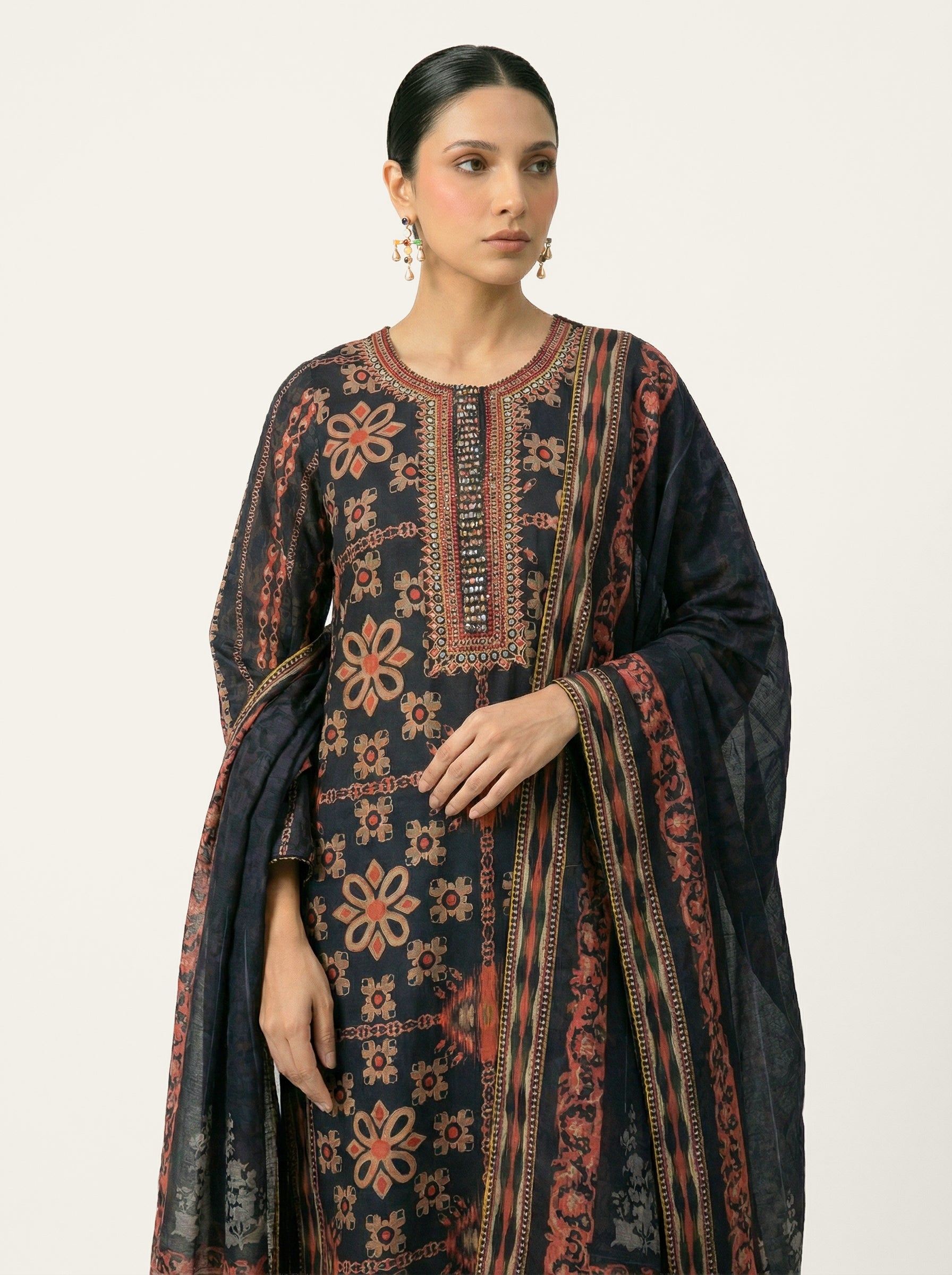 Vireya Kurta Set - Black