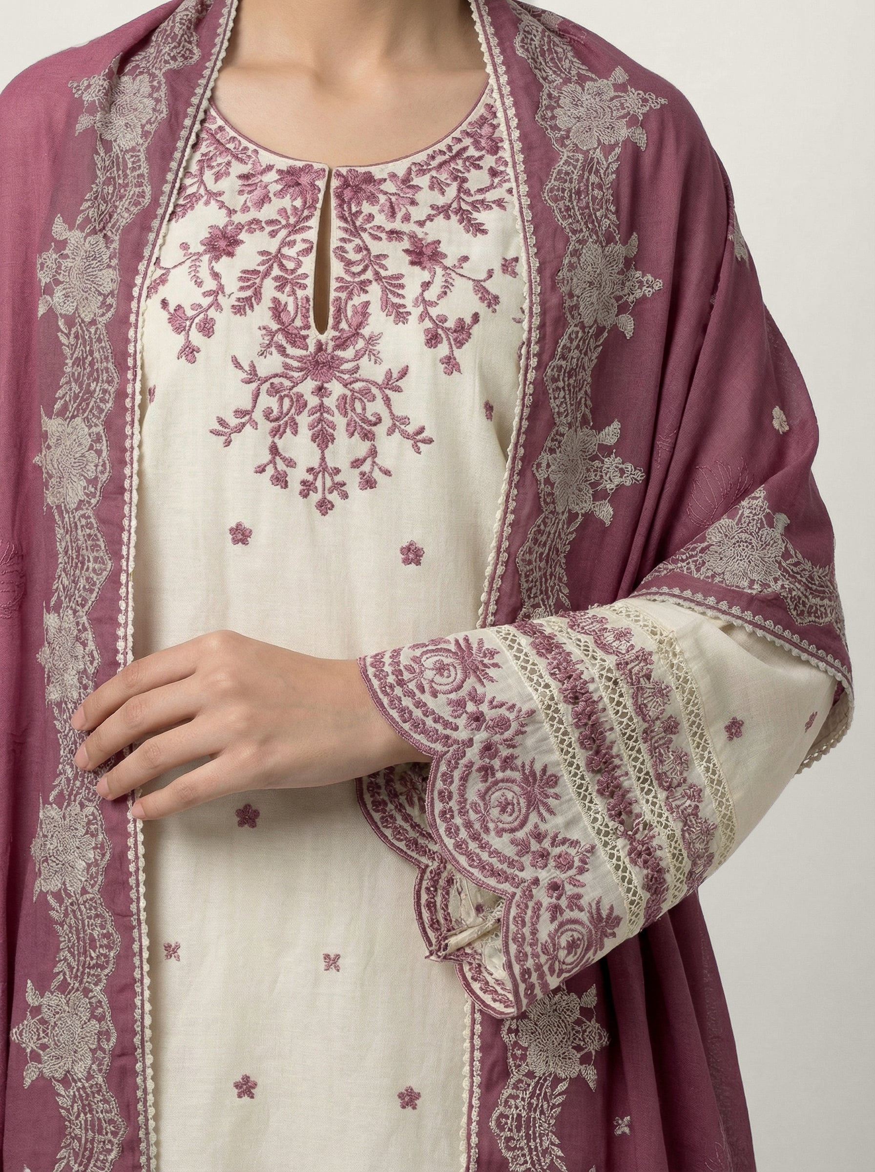 Meherika Kurta Set - Mauve