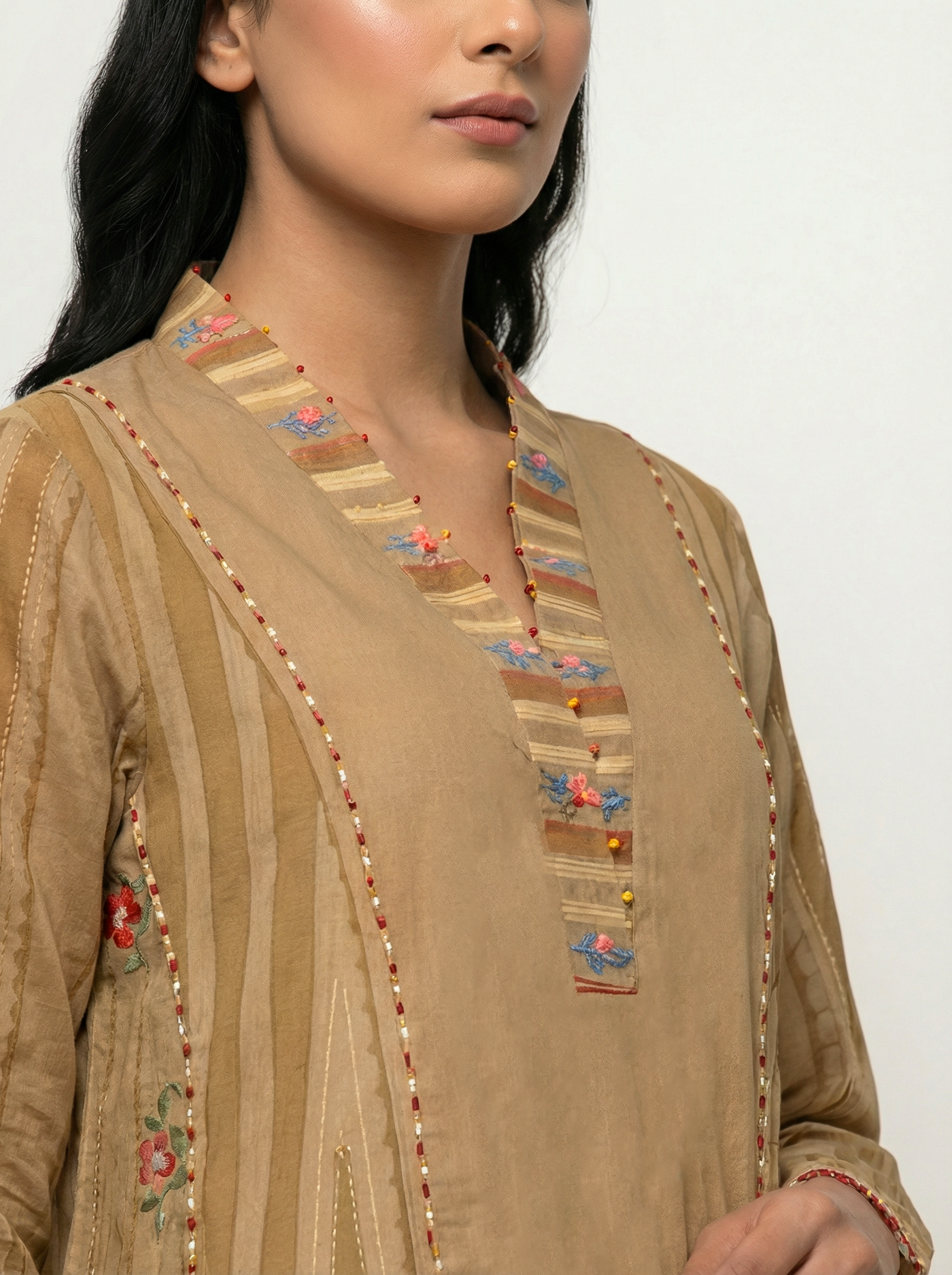 Mizaaj kurta set - Beige