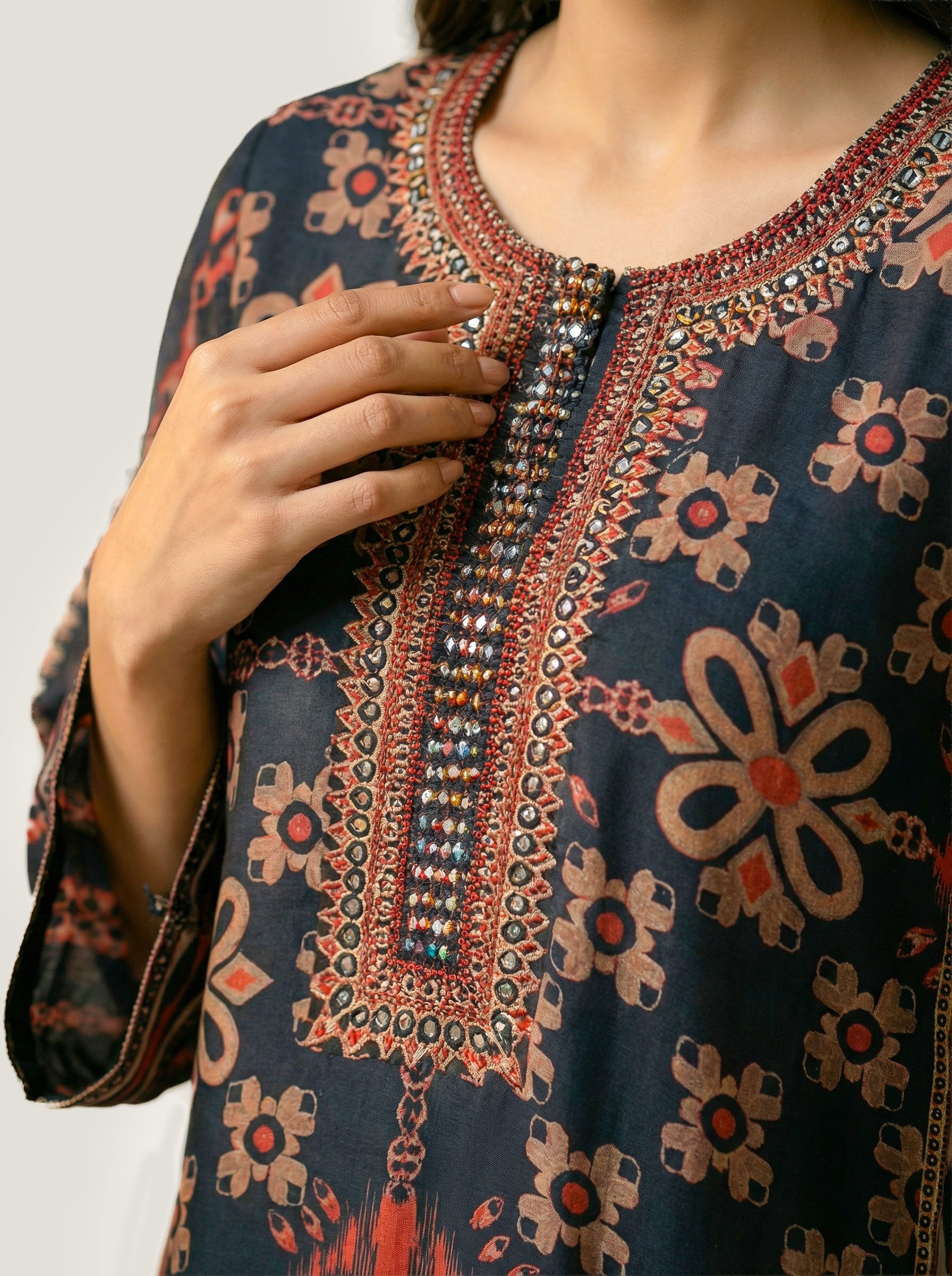Vireya Kurta Set - Black