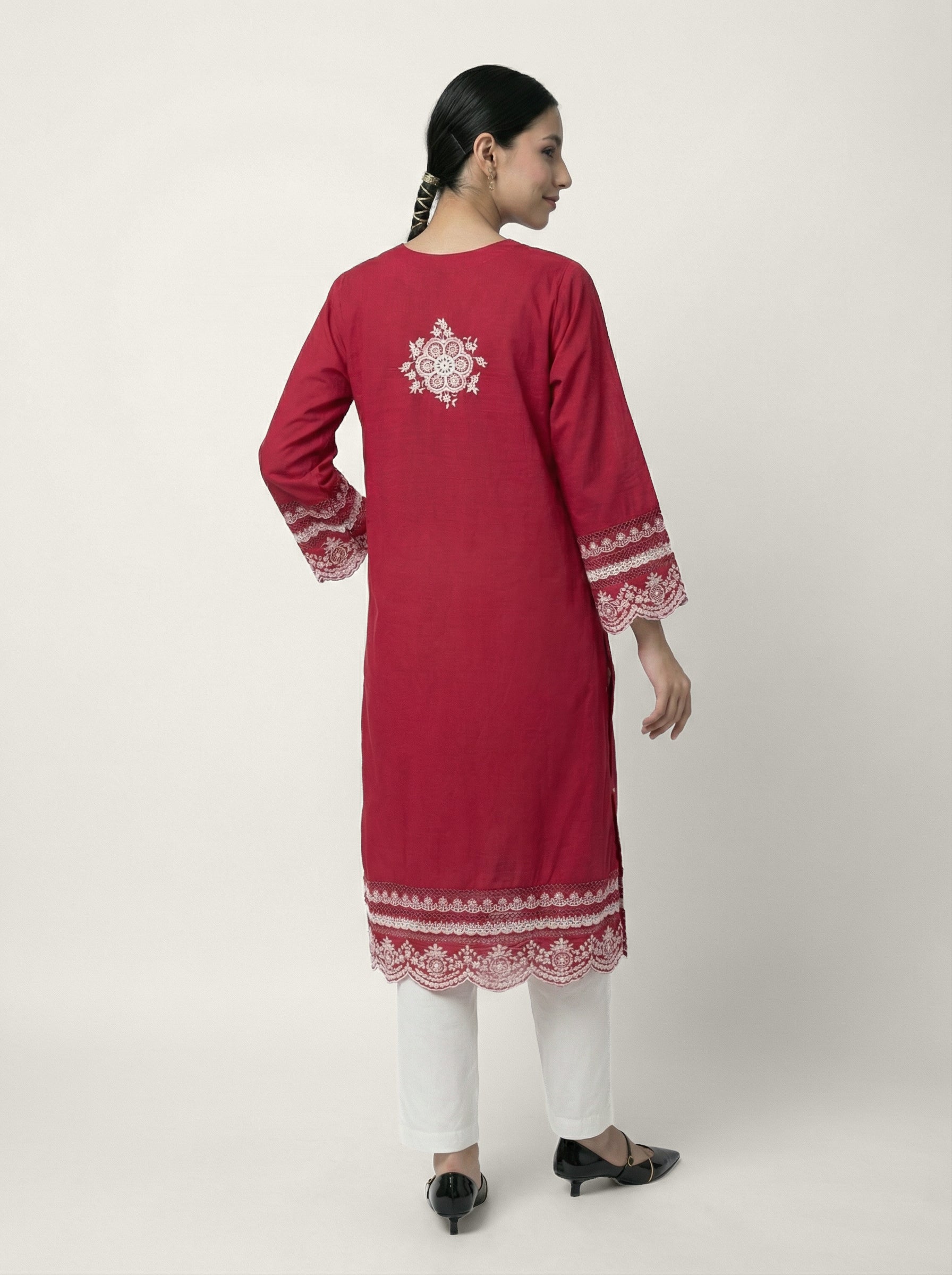 Meherika Kurta Set - Red