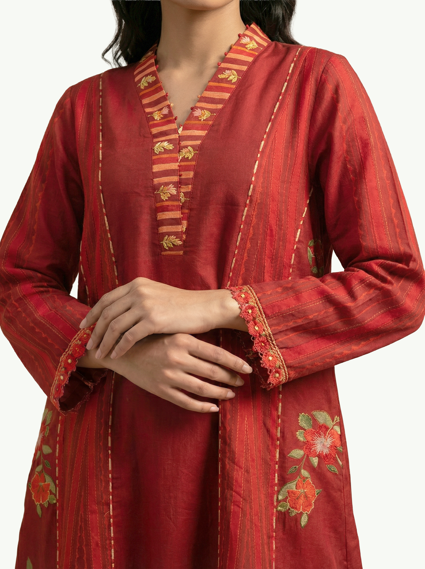 Mizaaj kurta set - Red