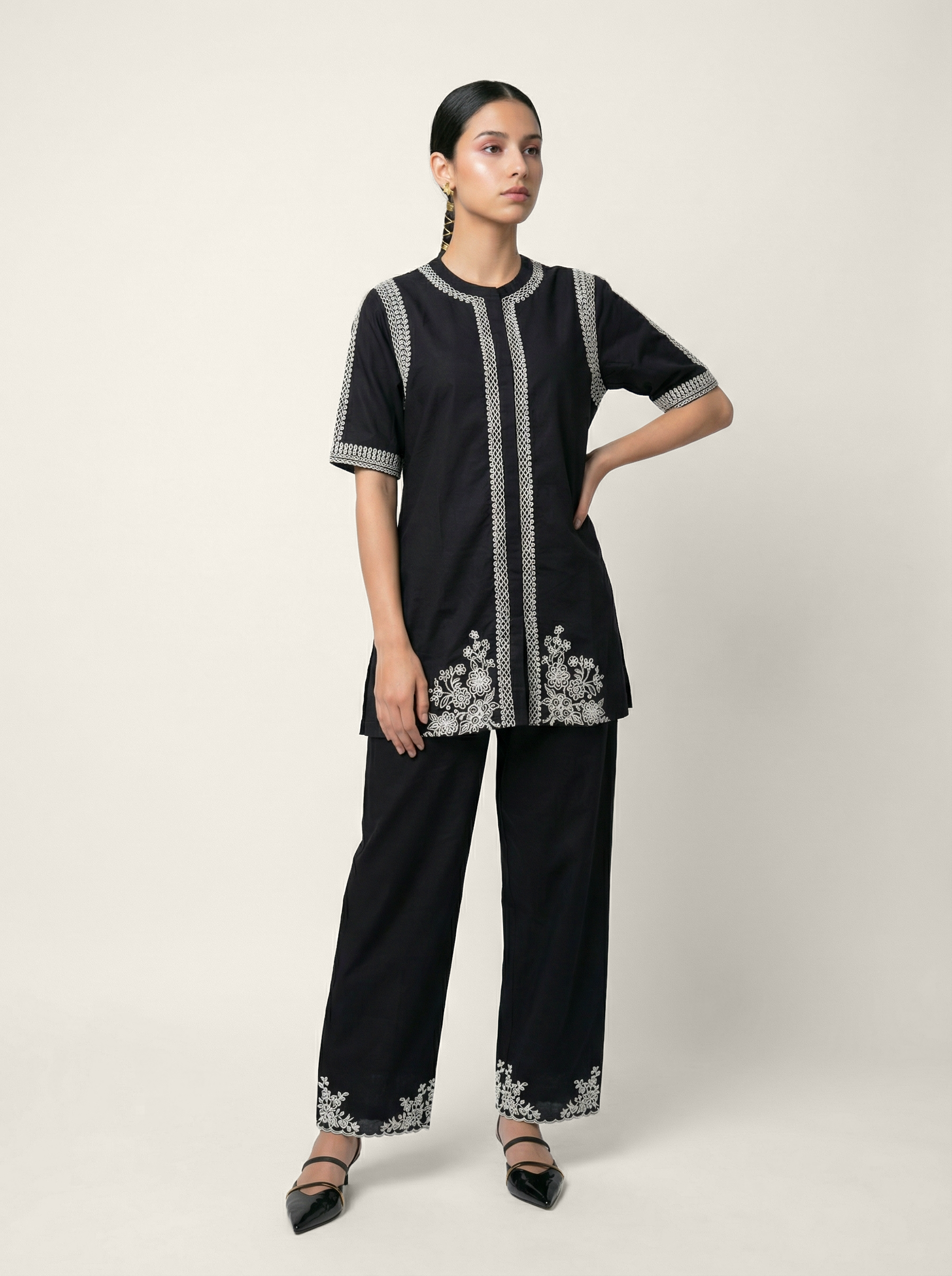 Devyasha Co-ord Set - Black