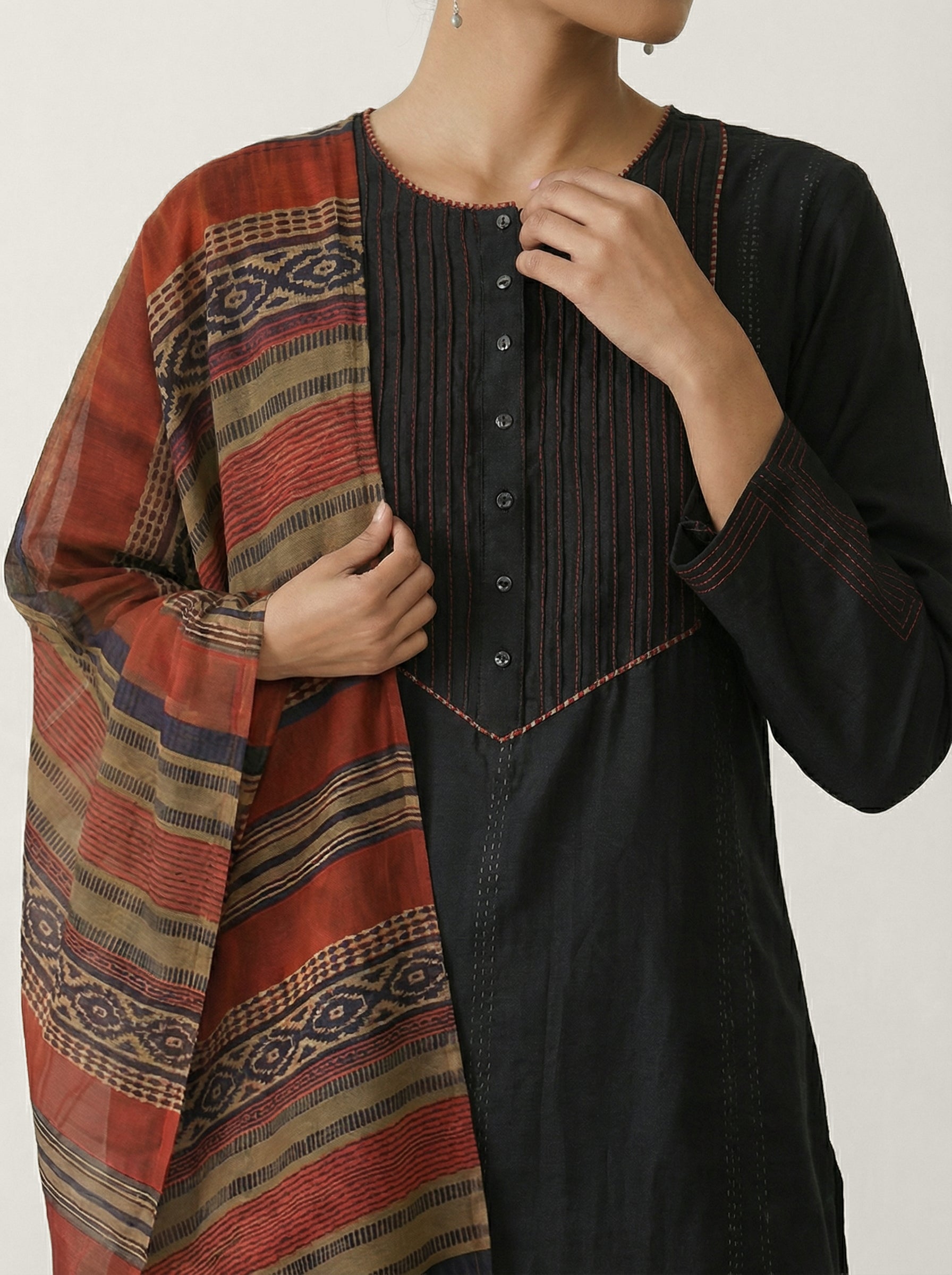 Black Shift Kurta Set - Black
