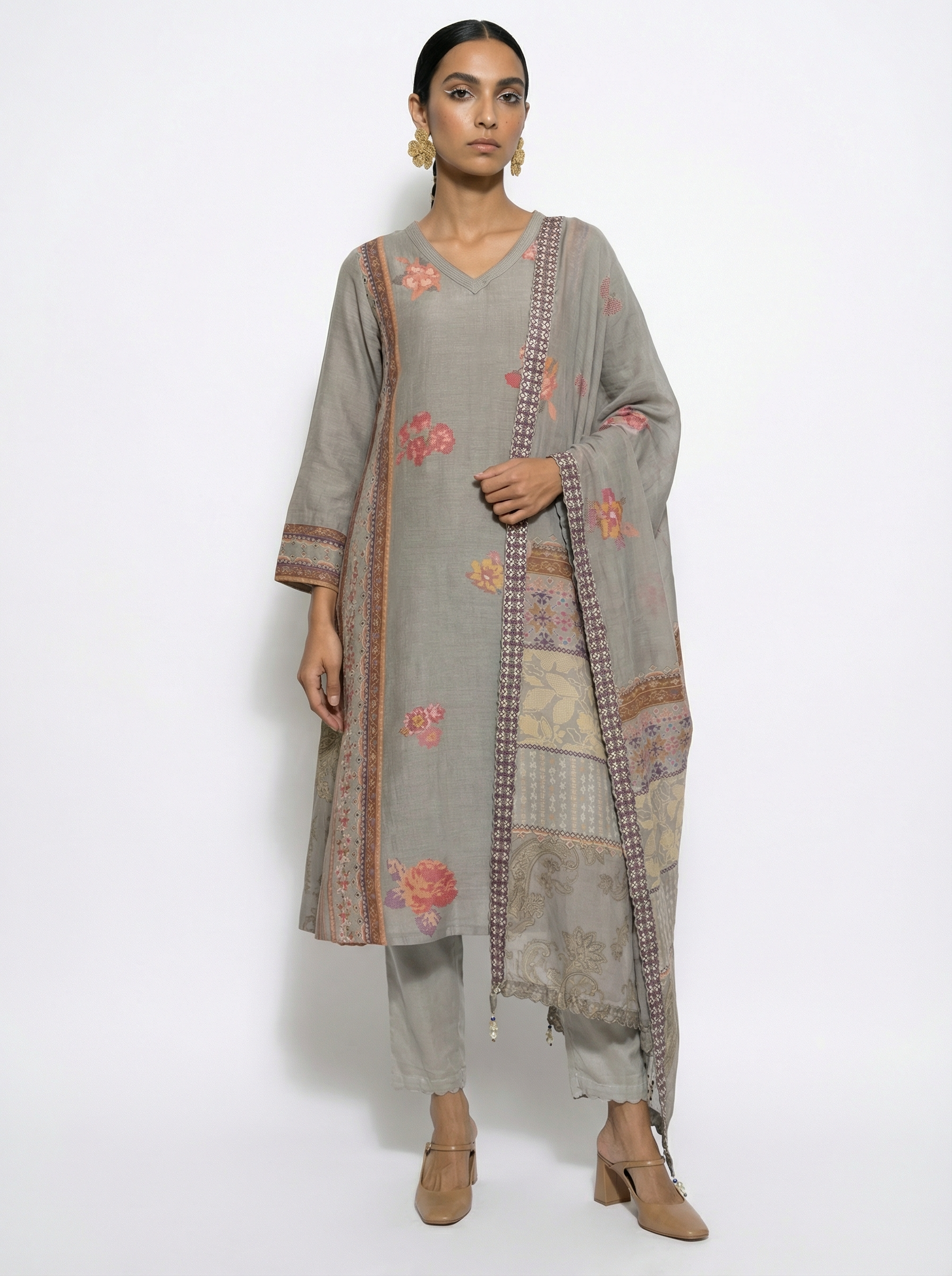 Juhi kurta set - Grey