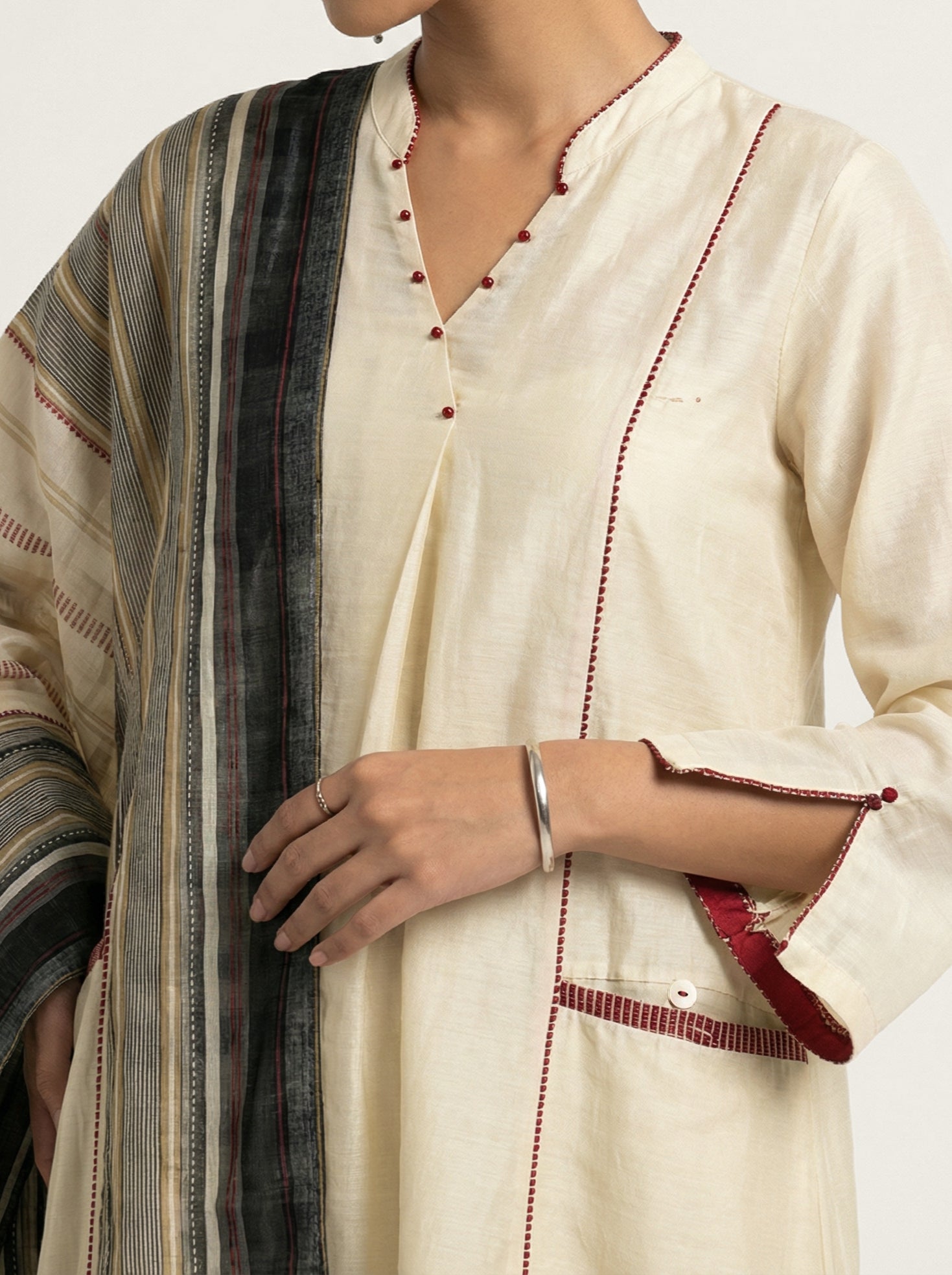 Pearl Kurta Set - White