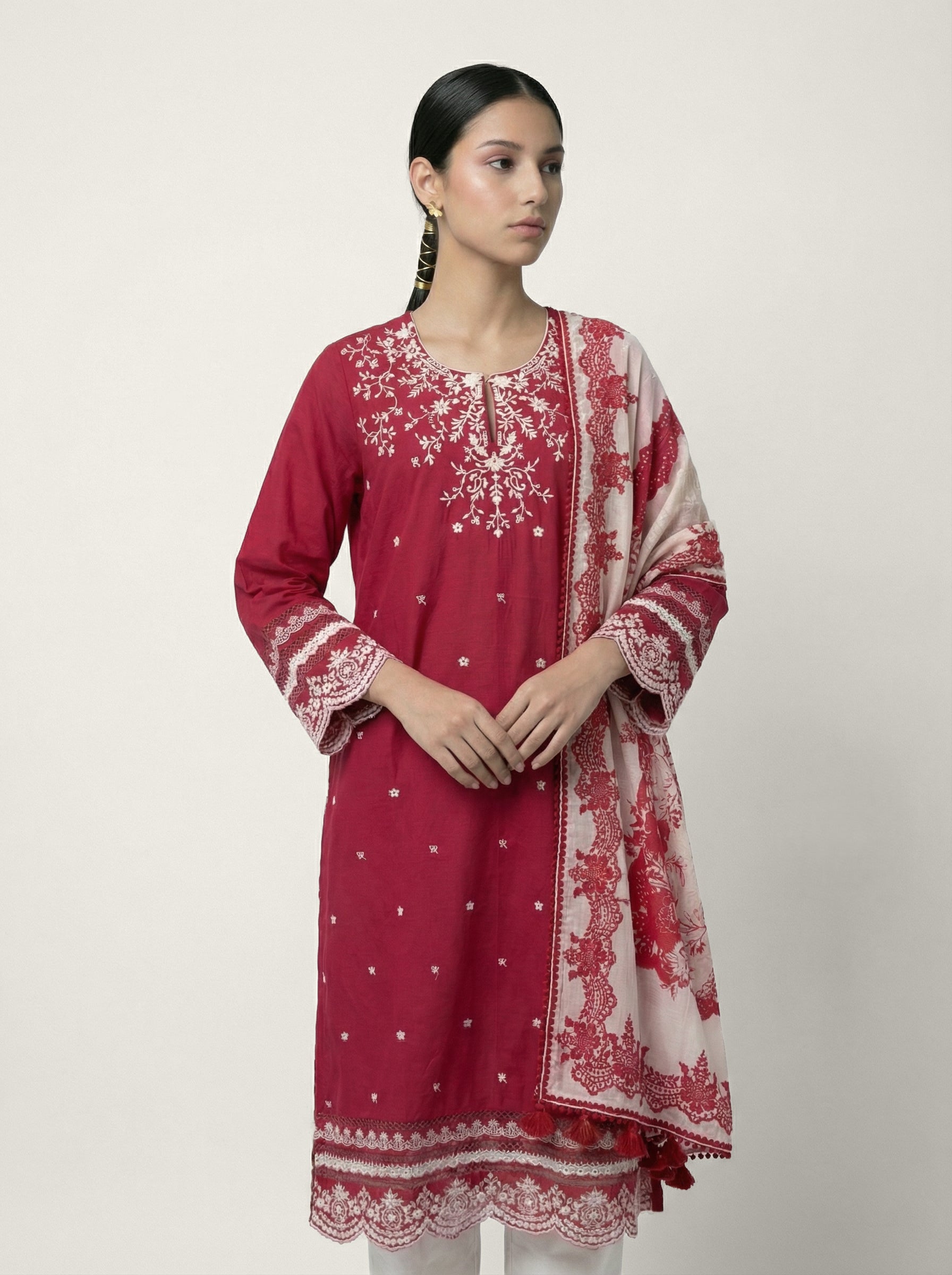 Meherika Kurta Set - Red