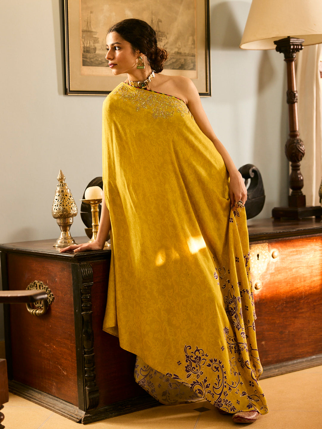 Juliet Kaftan Co-ord Set: Yellow