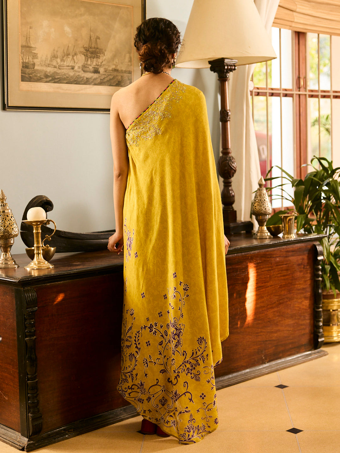 Juliet Kaftan Co-ord Set: Yellow