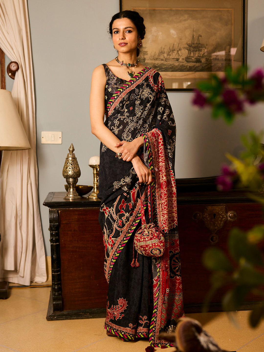 Jugnu Saree - Black