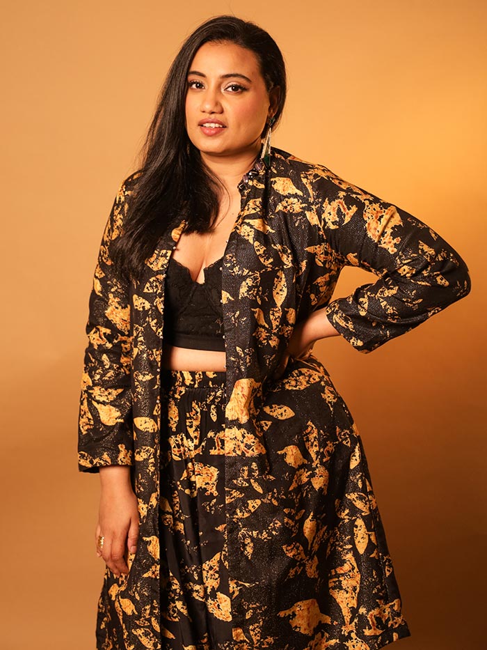 All-Day Printed Jacket - Black
