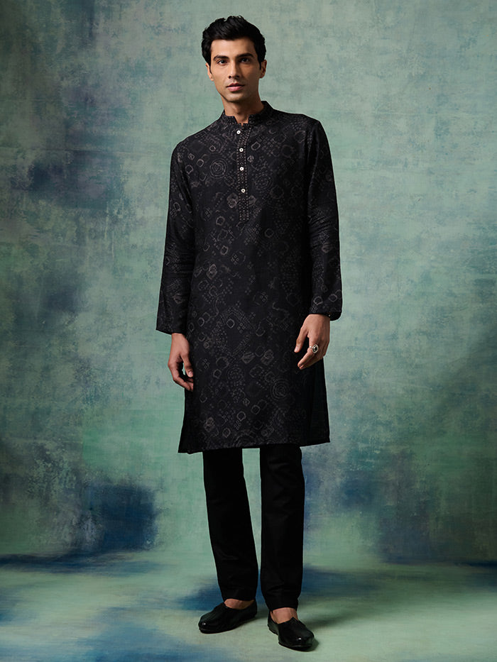 Black Bandhani Arsh Kurta | Shop Saundh Man