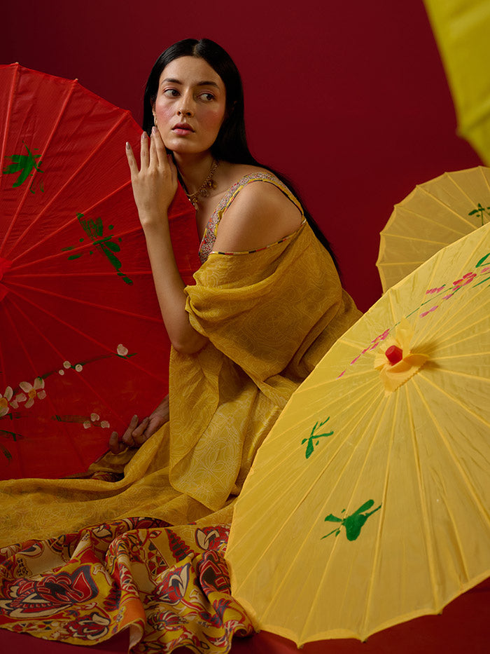 Nilofer Lehenga Set - Yellow