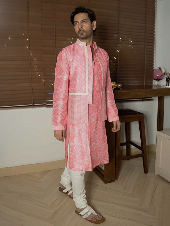 Blush Pink Printed Bandi| Shop Saundh Man