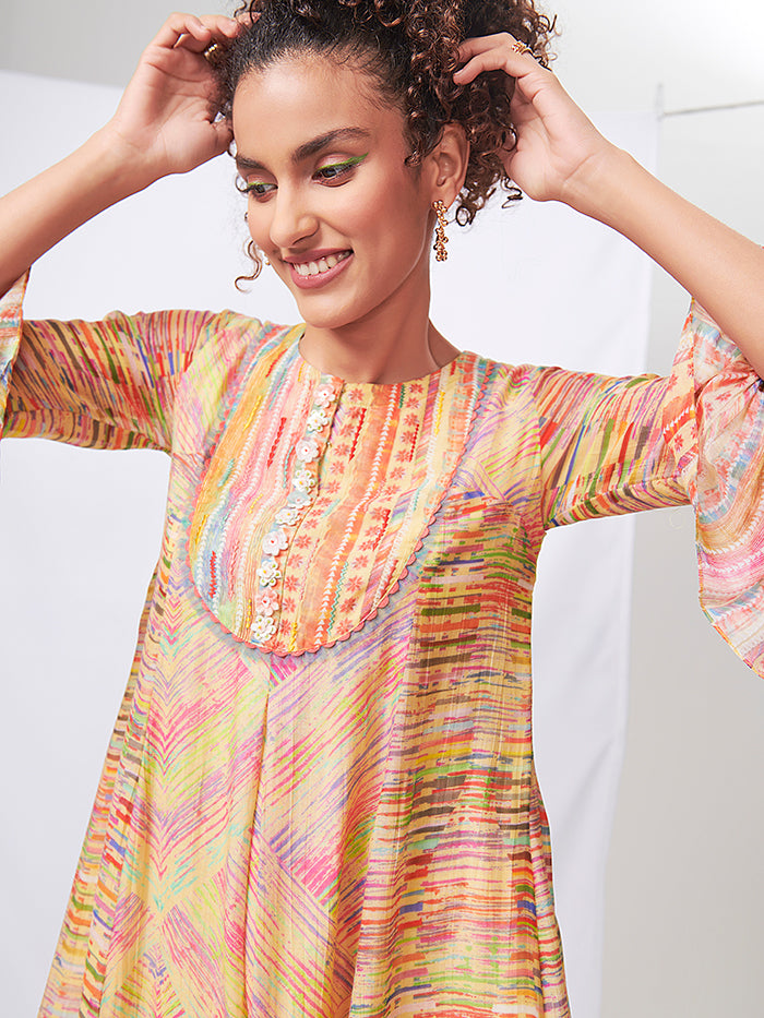 Oblique Dress - Lime