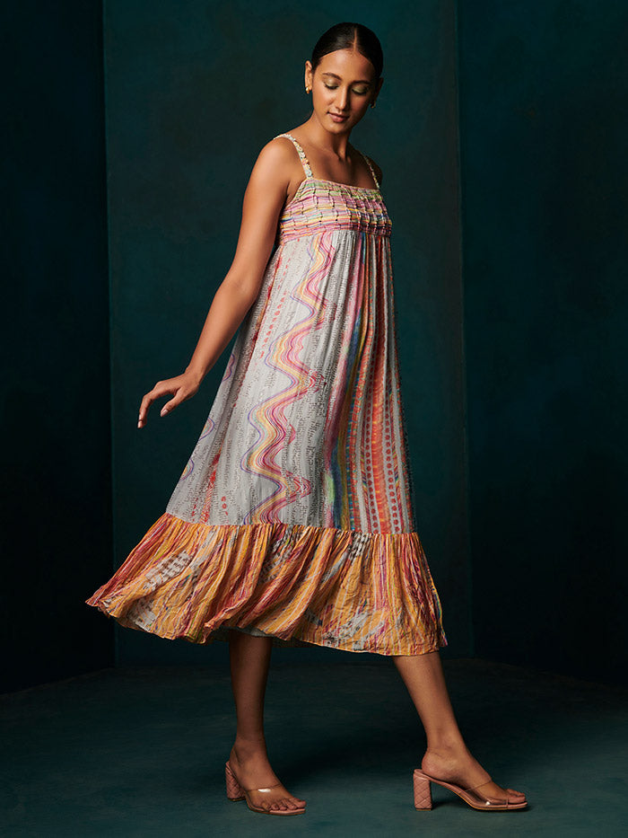 Quartz Geode Long Dress - Multicoloured
