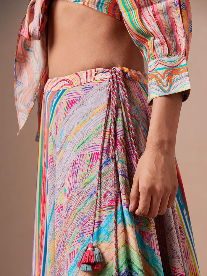 Geode Tie-up Shirt – Pink