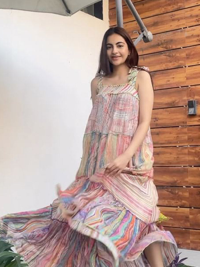 maxi dress kerala Buy Tiered Multicolour Maxi Dress