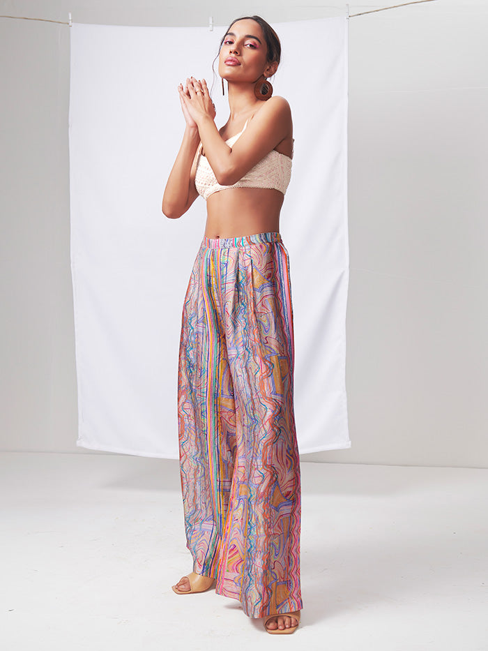 Abstract Palazzo – Wavy Multicoloured