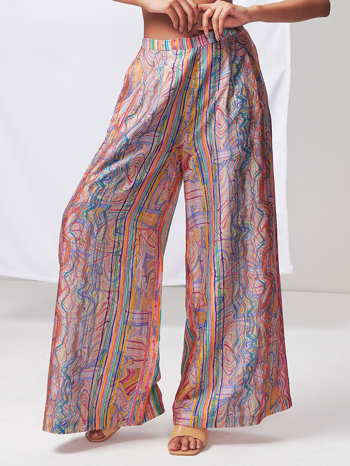 Abstract Palazzo – Wavy Multicoloured