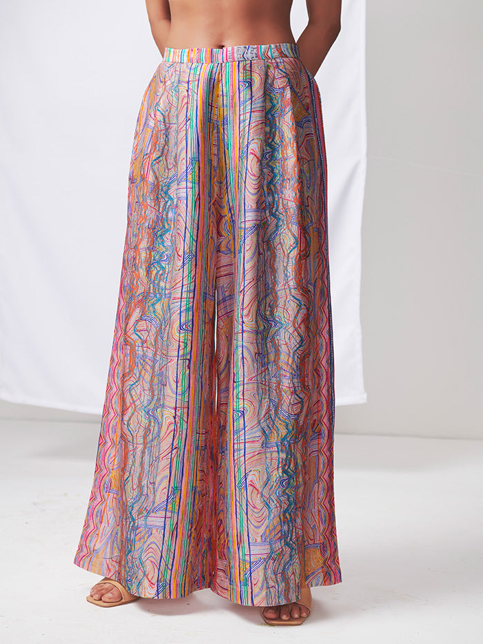 Abstract Palazzo – Wavy Multicoloured